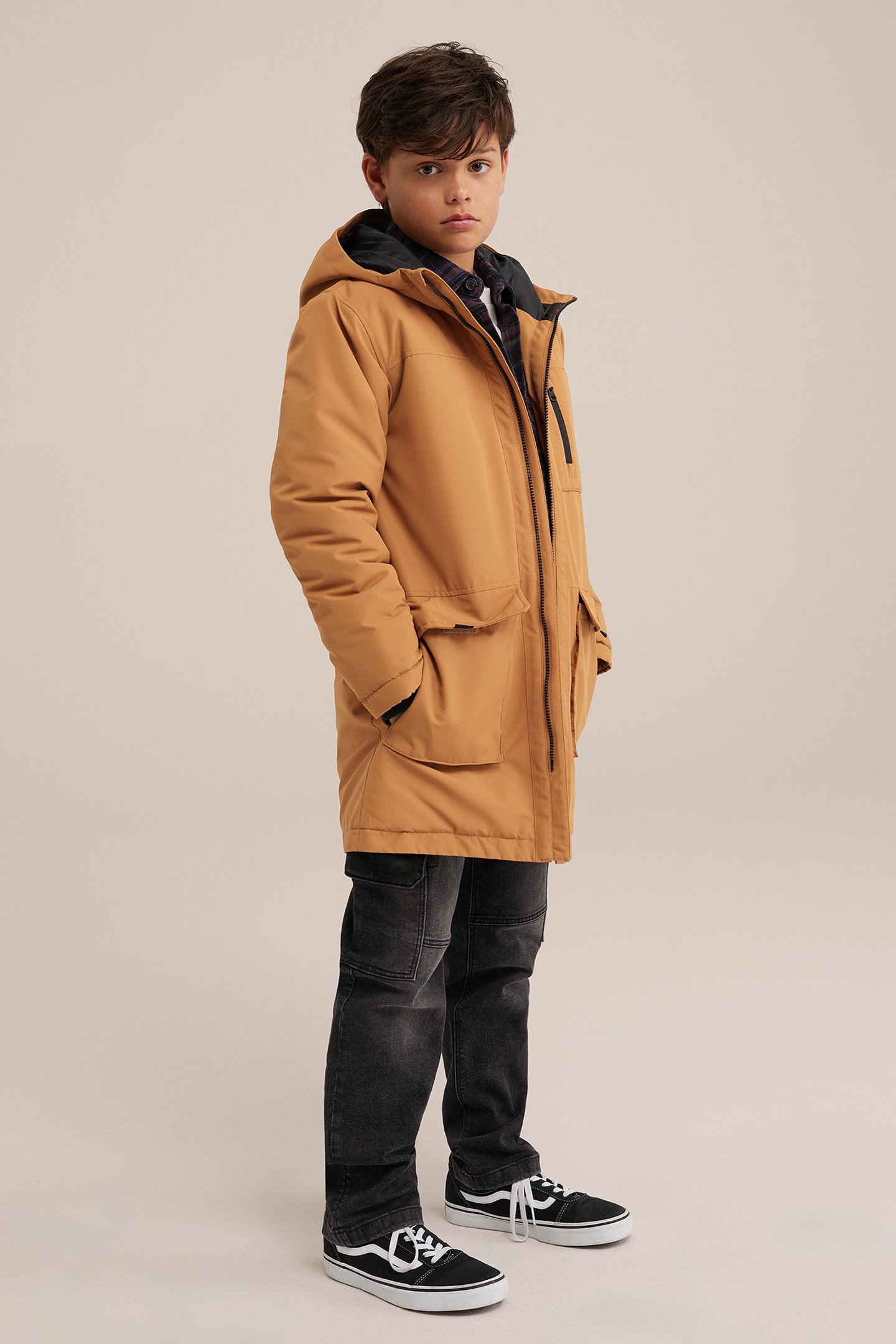 JACKET LONG LENGTH OCHRE YELLOW 4