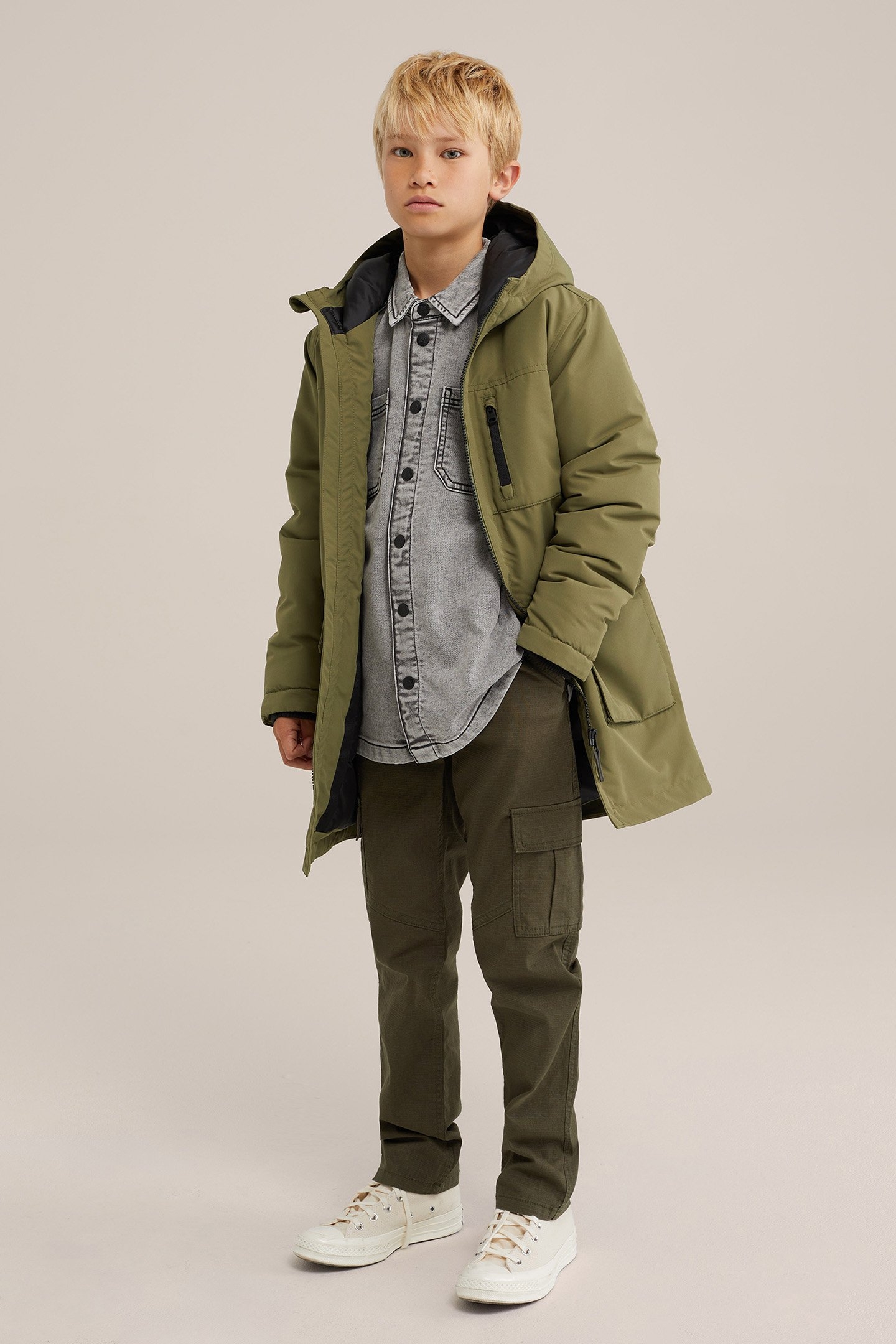 JACKET LONG LENGTH OLIVE GREEN 2