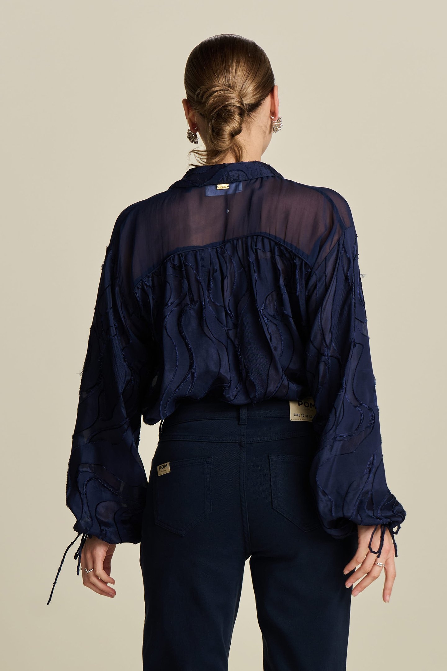BLOUSE - JACQUARD MIDNIGHT BLUE 2