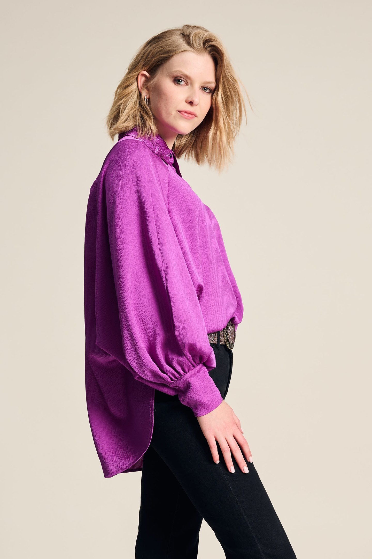 BLOUSE - FEATHERS CACTUS PINK 4