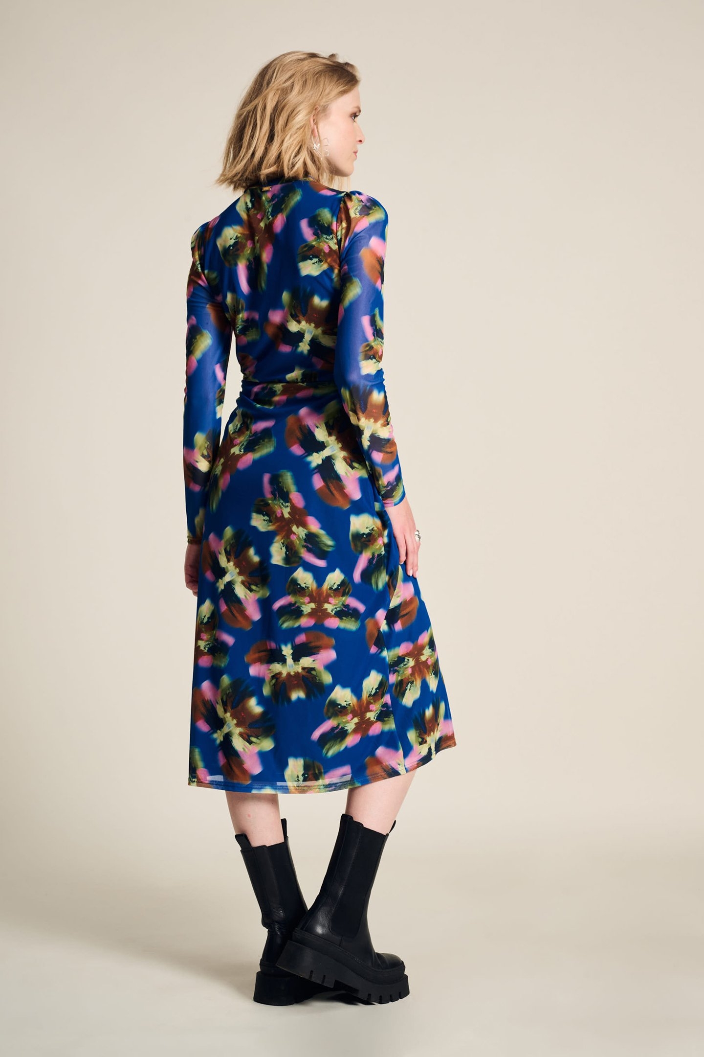 DRESS - BUTTERFLY BLUE MESH 2