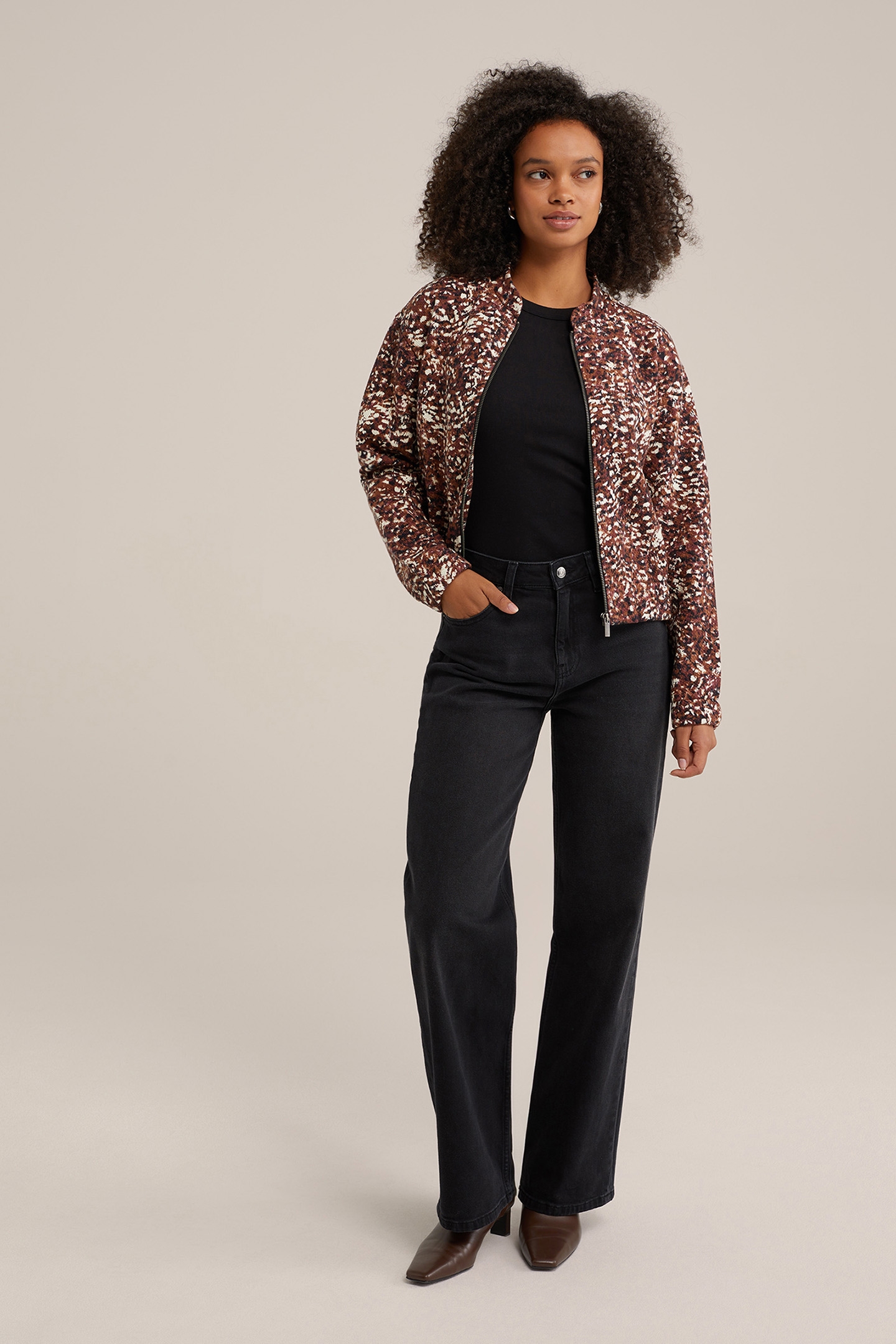 JACKET NORMAL LENGTH BROWN 3