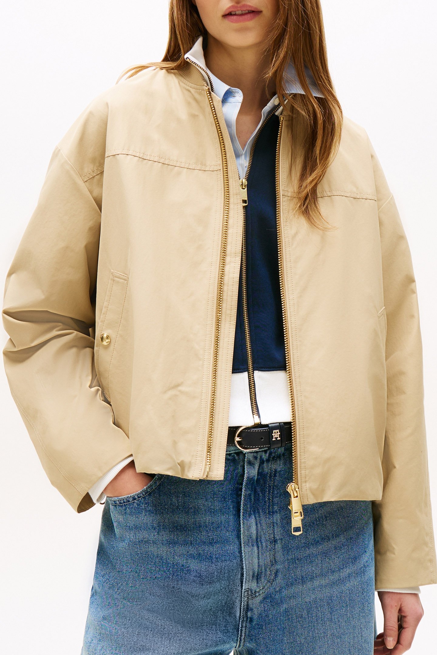 STANDARD FIT BOMBER JACKET BEIGE 1