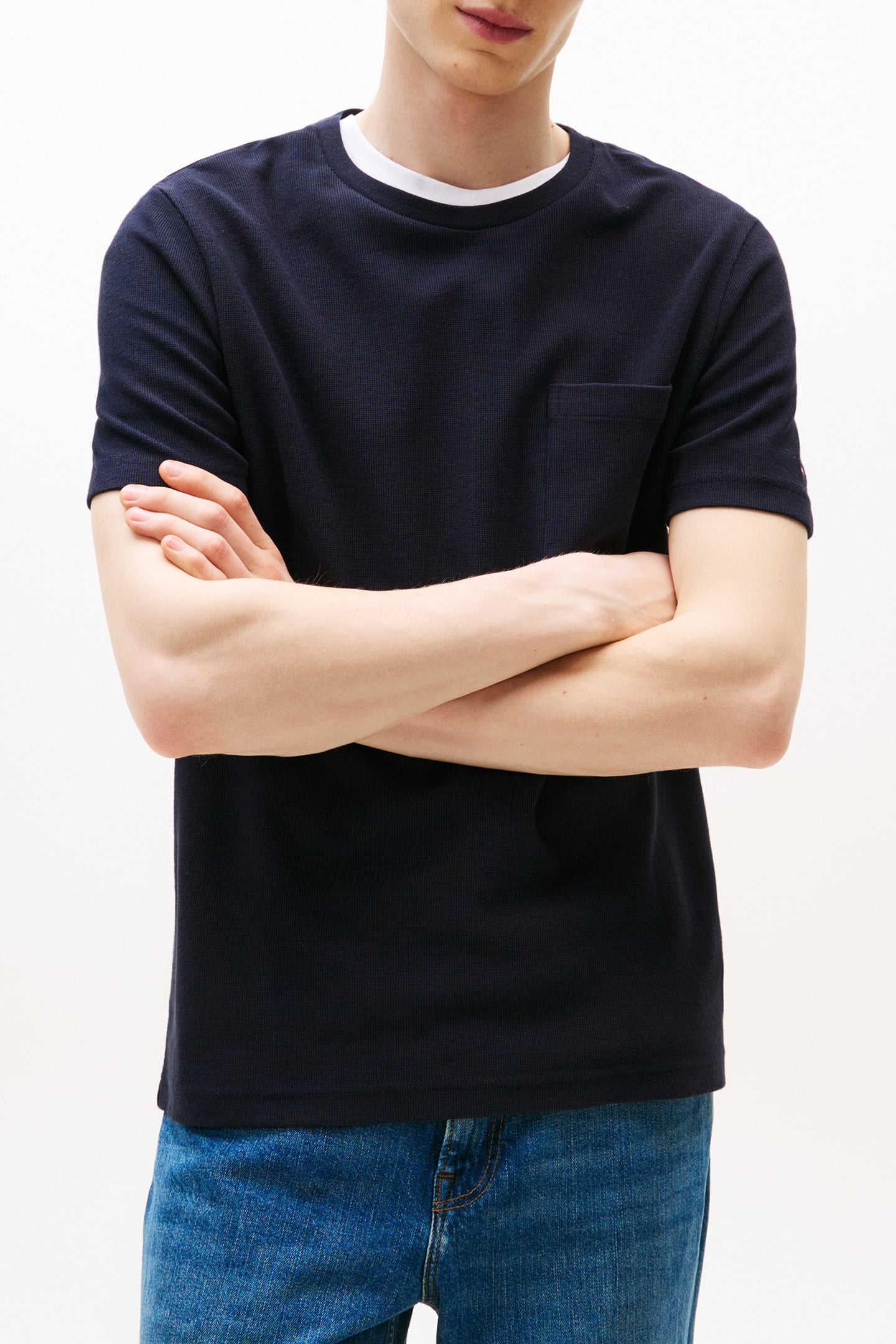 COTTON MODAL WAFFLE DESERT SKY 1