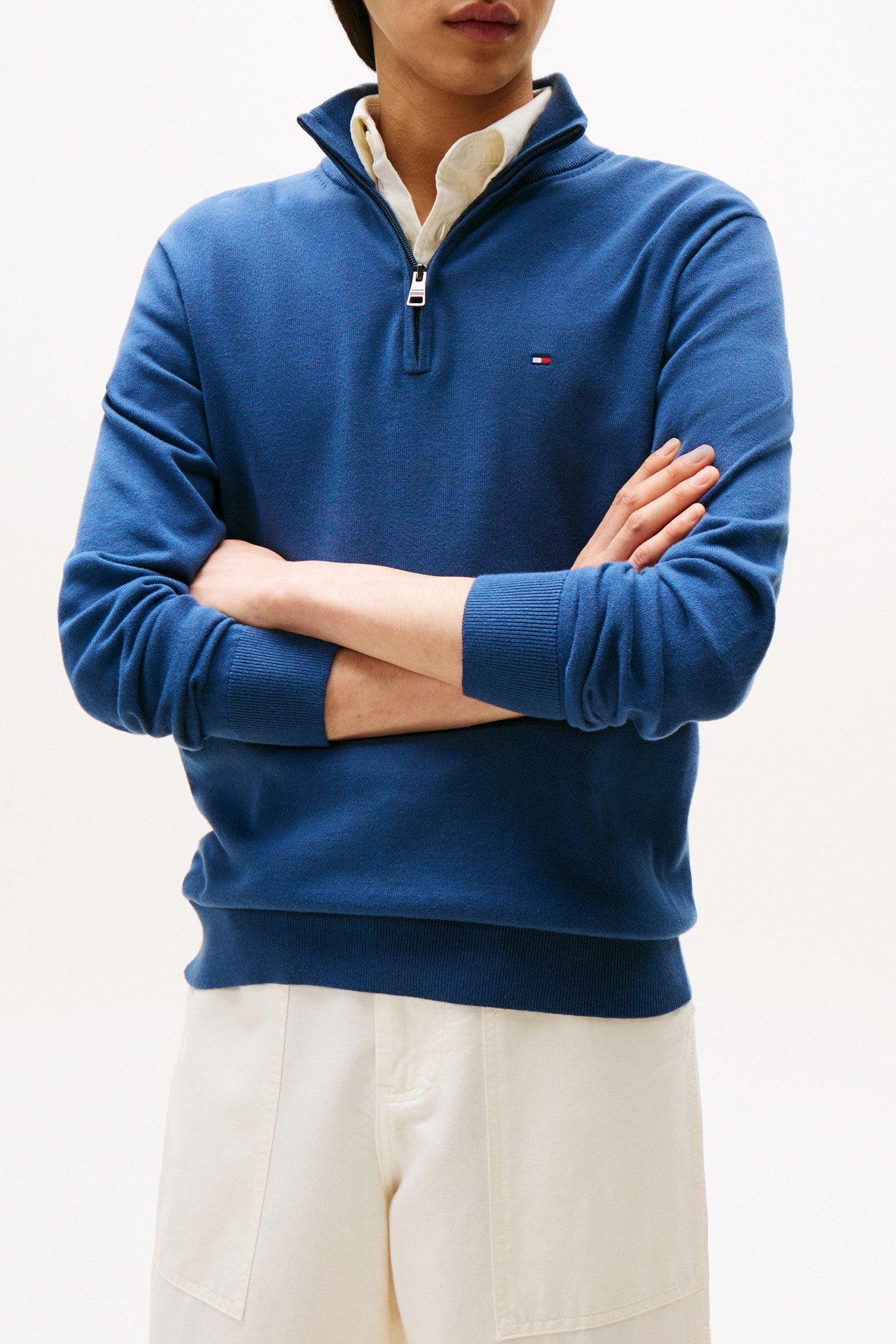 TROYER MEDIUM FIT SWEATER, BLUE 1