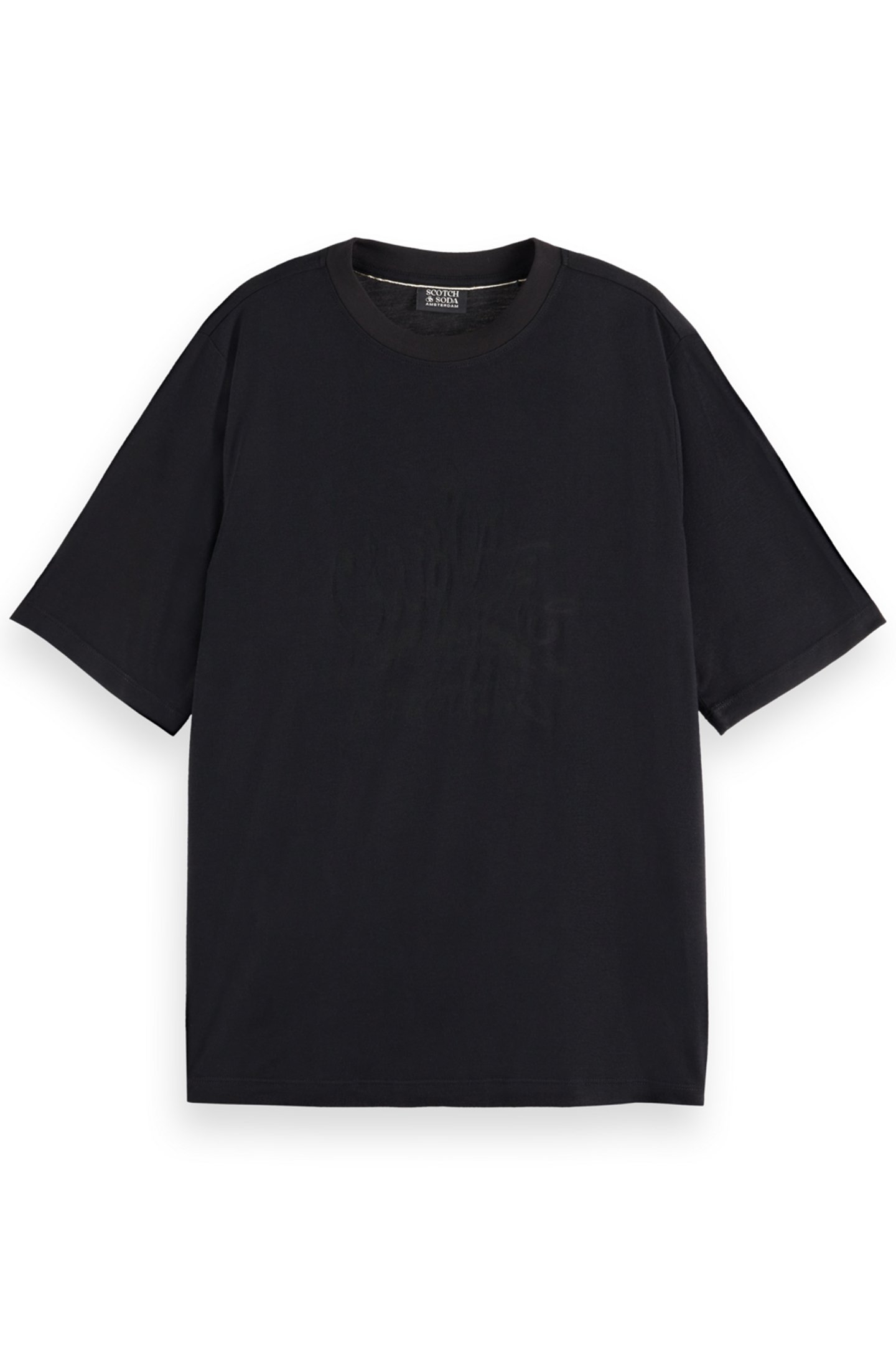 BURN OUT ARTWORK RELAXED FIT T-SHIRT EVENING BLACK 4