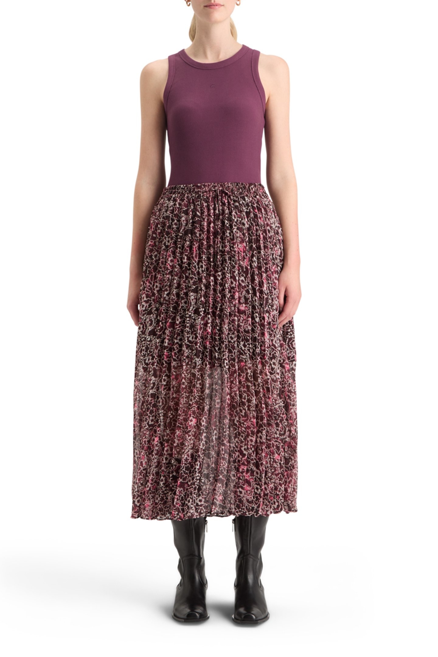 RACER RIB TANK BERRY 3