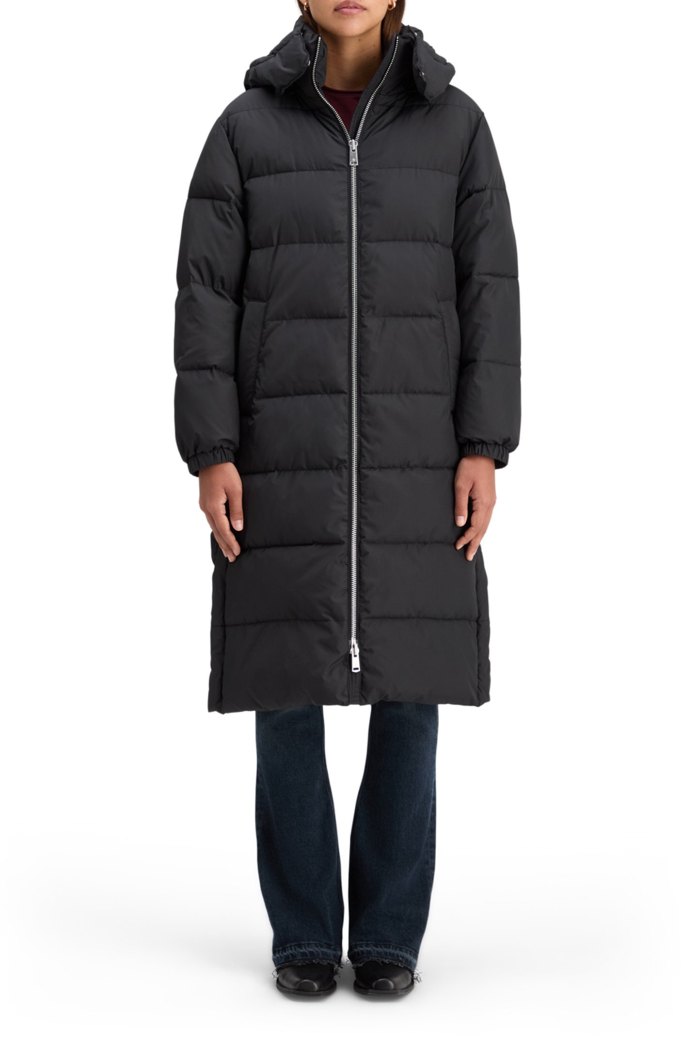 LONG LINE PUFFER EVENING BLACK 1