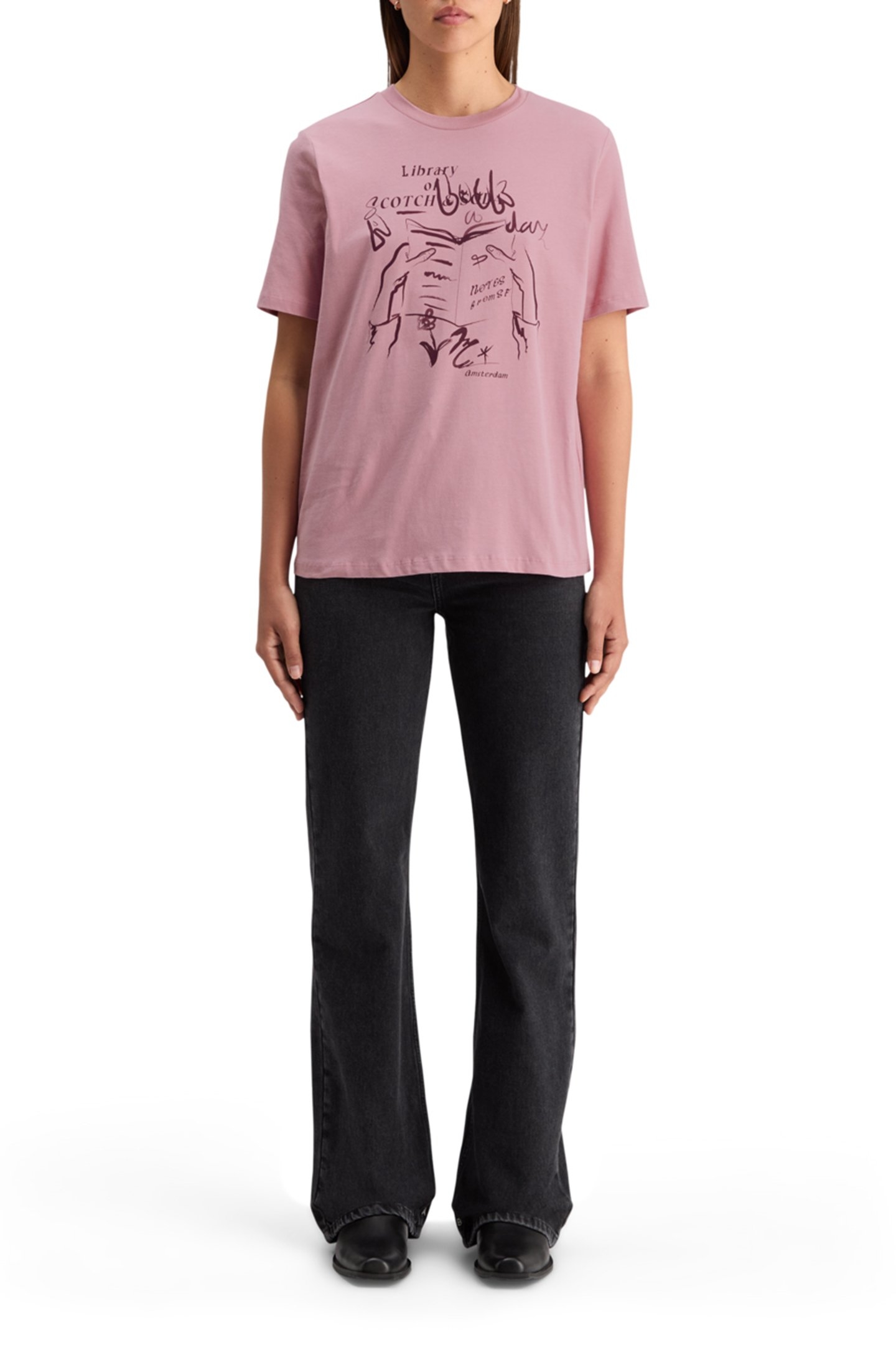 CHEST ARTWORK RELAXED FIT T-SHIRT CADILLAC PINK 3