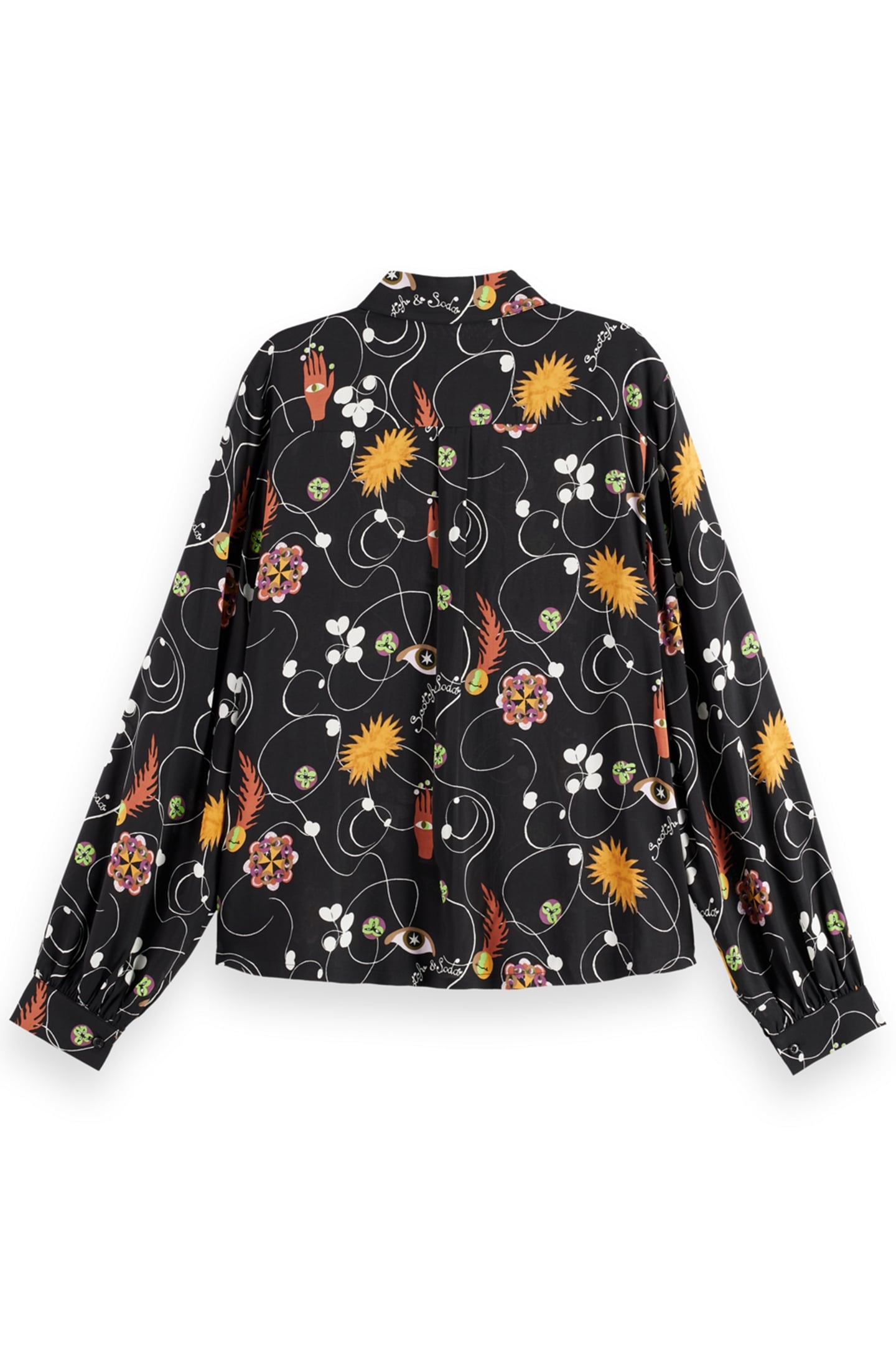 VISCOSE PRINTED BALLOON SLEEVE SHIRT FREE MIND 5