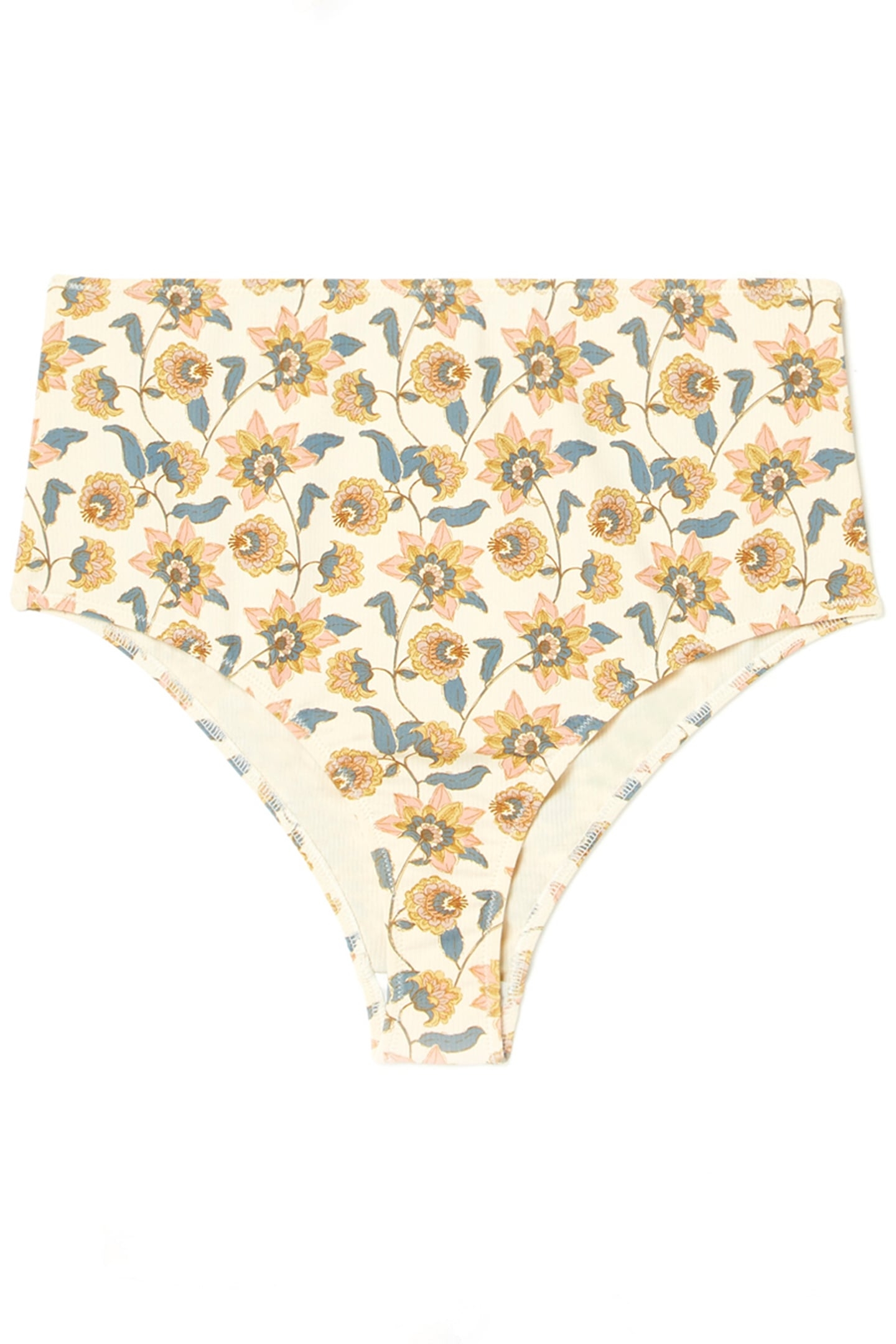 BIKINI BOTTOM CREEKY CREAM FLOWERS 3