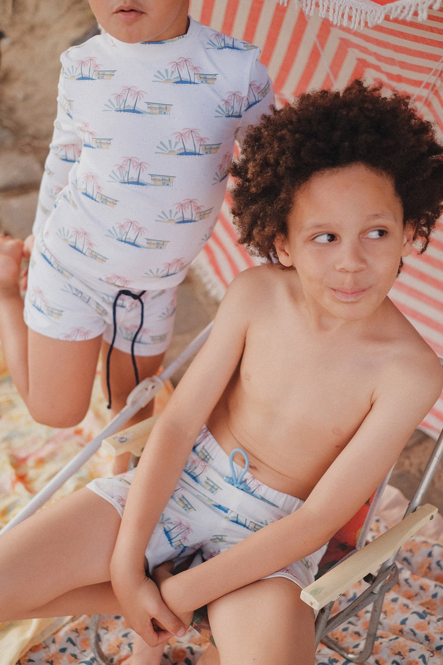 SWIM SHORTS ADERI OFF-WHITE HAWAII 4