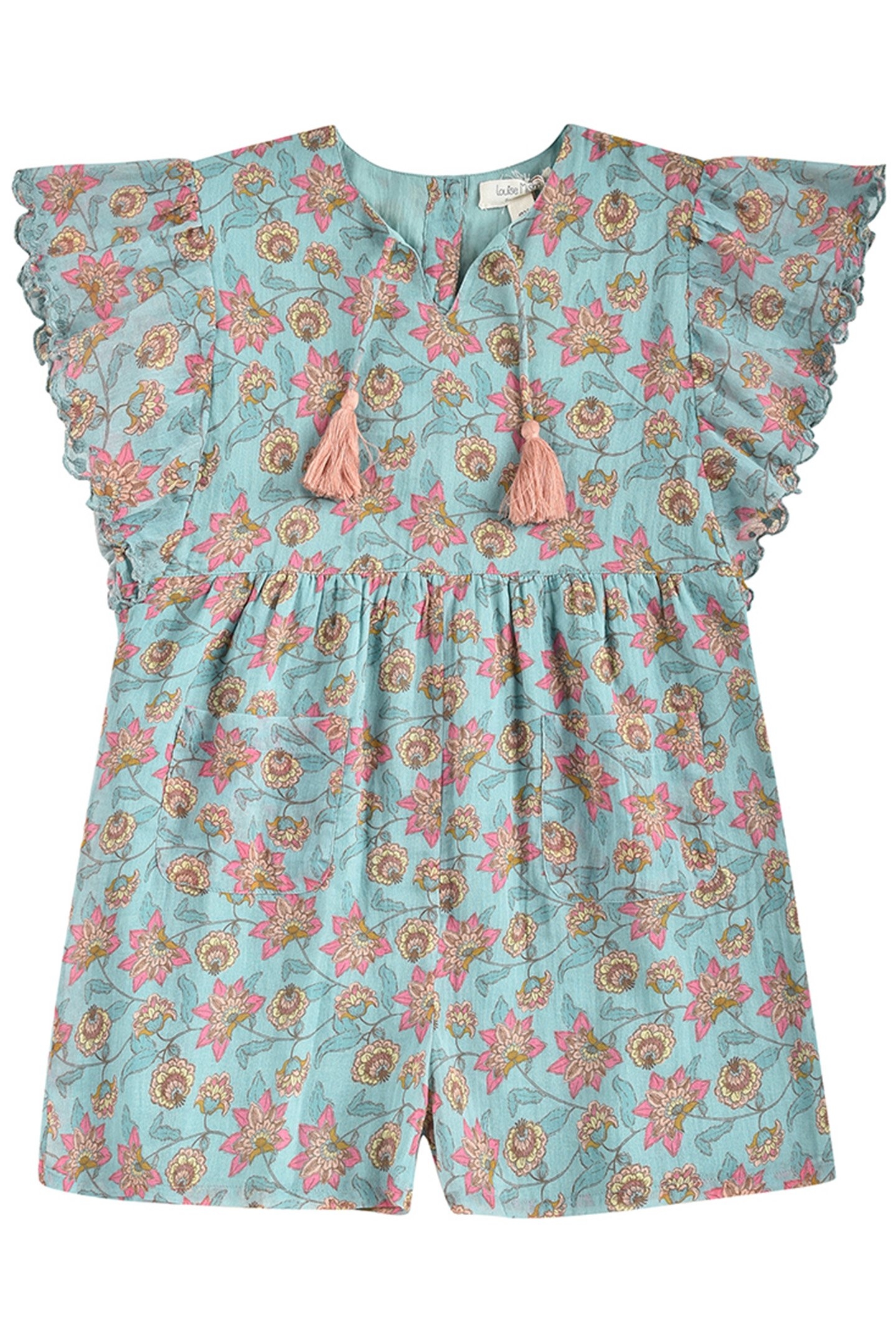 JUMPSUIT MAYALIA TURQUOISE FLOWERS 1