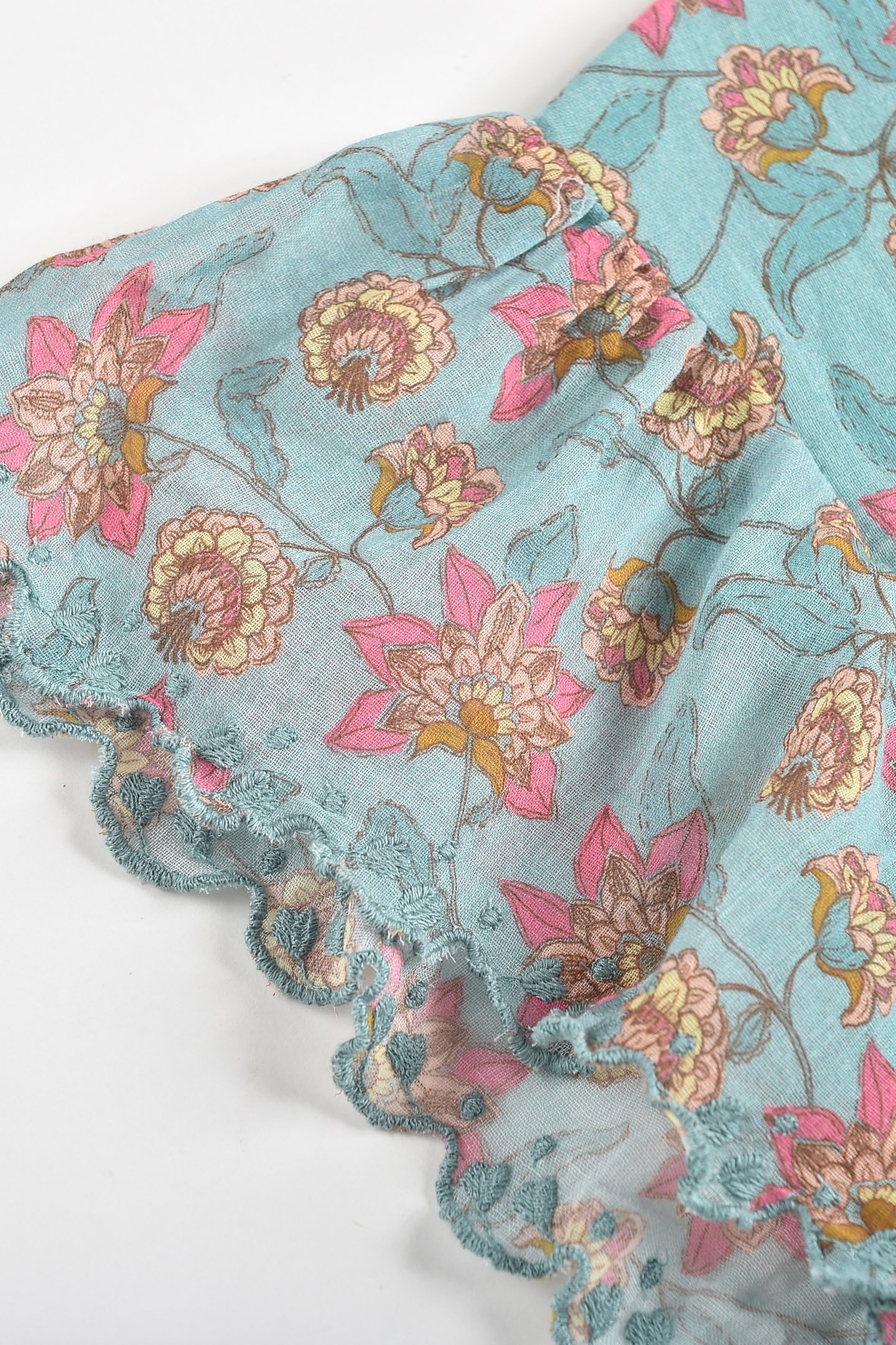 JUMPSUIT MAYALIA TURQUOISE FLOWERS 4