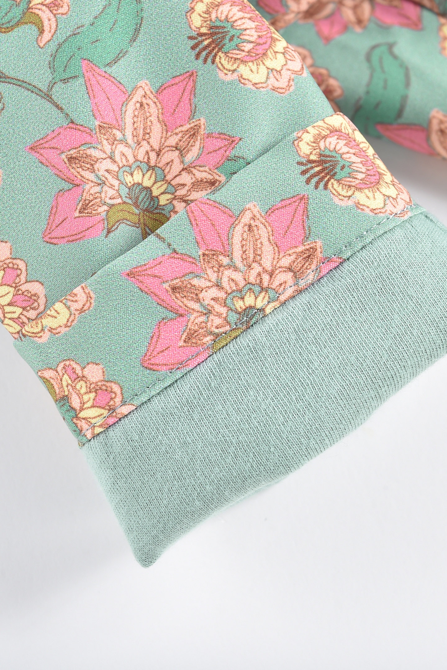 RAINCOAT MANOUKIA TURQUOISE FLOWERS 5