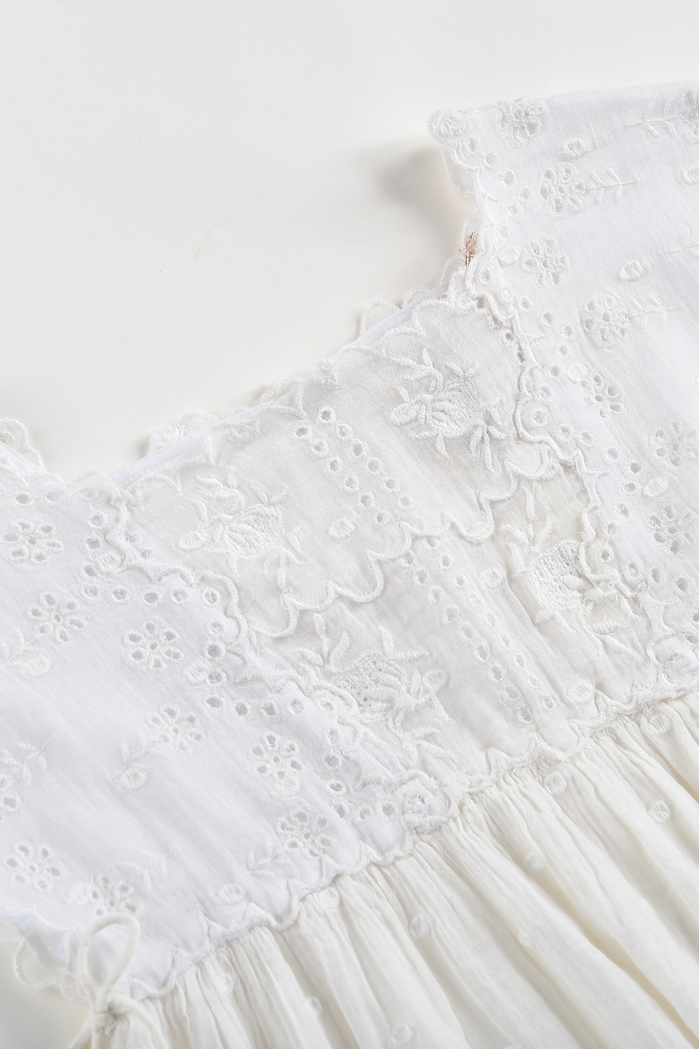 DRESS LEILANI OFF-WHITE PLUMETIS 7