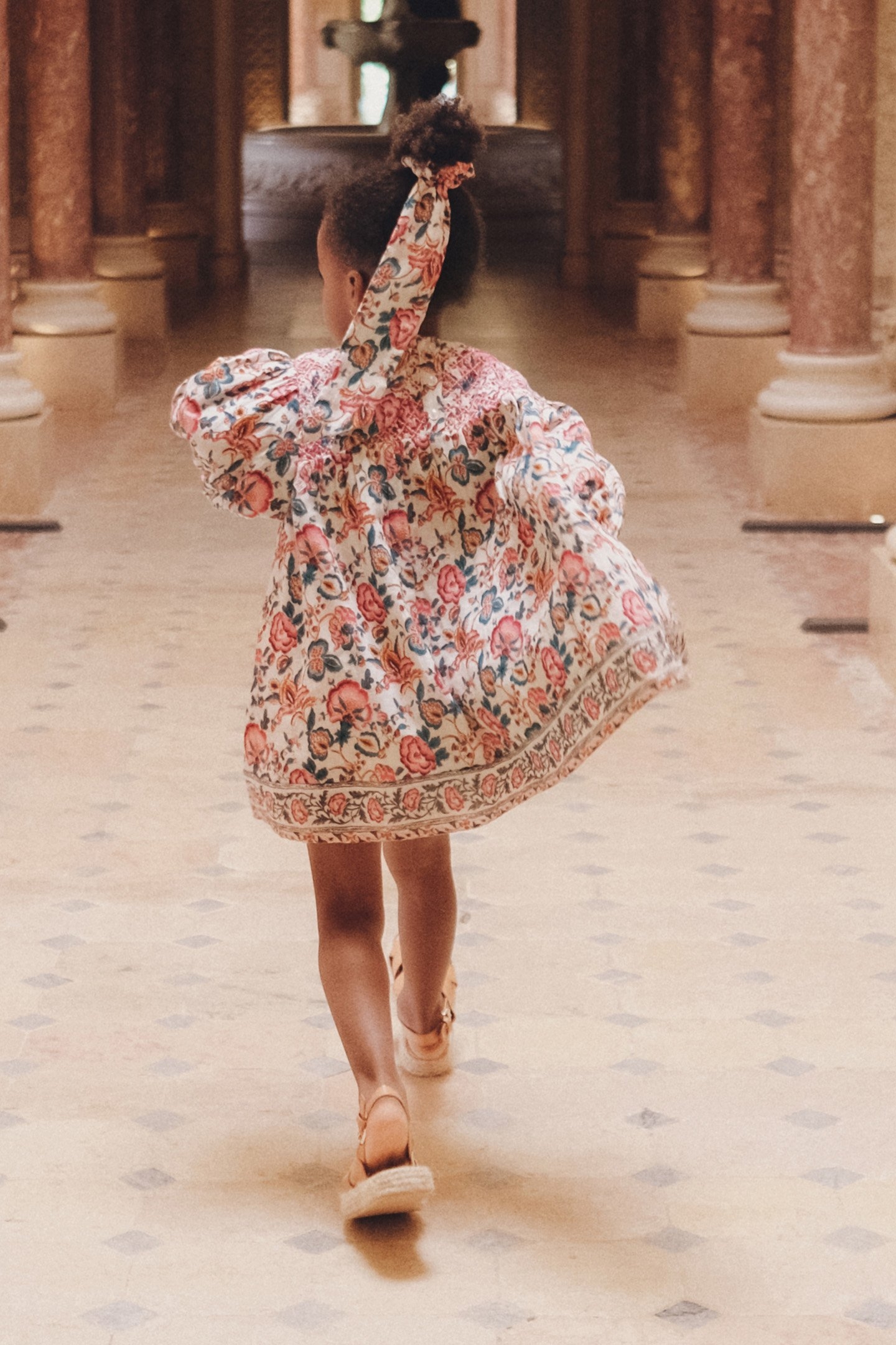 DRESS EUGENIE CREAM INDIAN FLOWERS 2