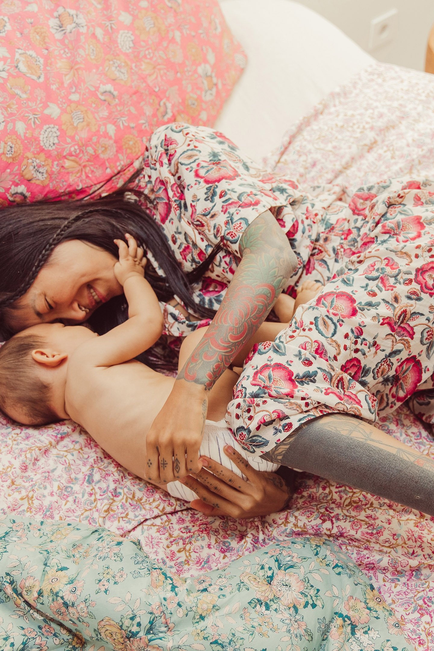 PAJAMAS TOP LOULOU CREAM INDIAN FLOWERS 3