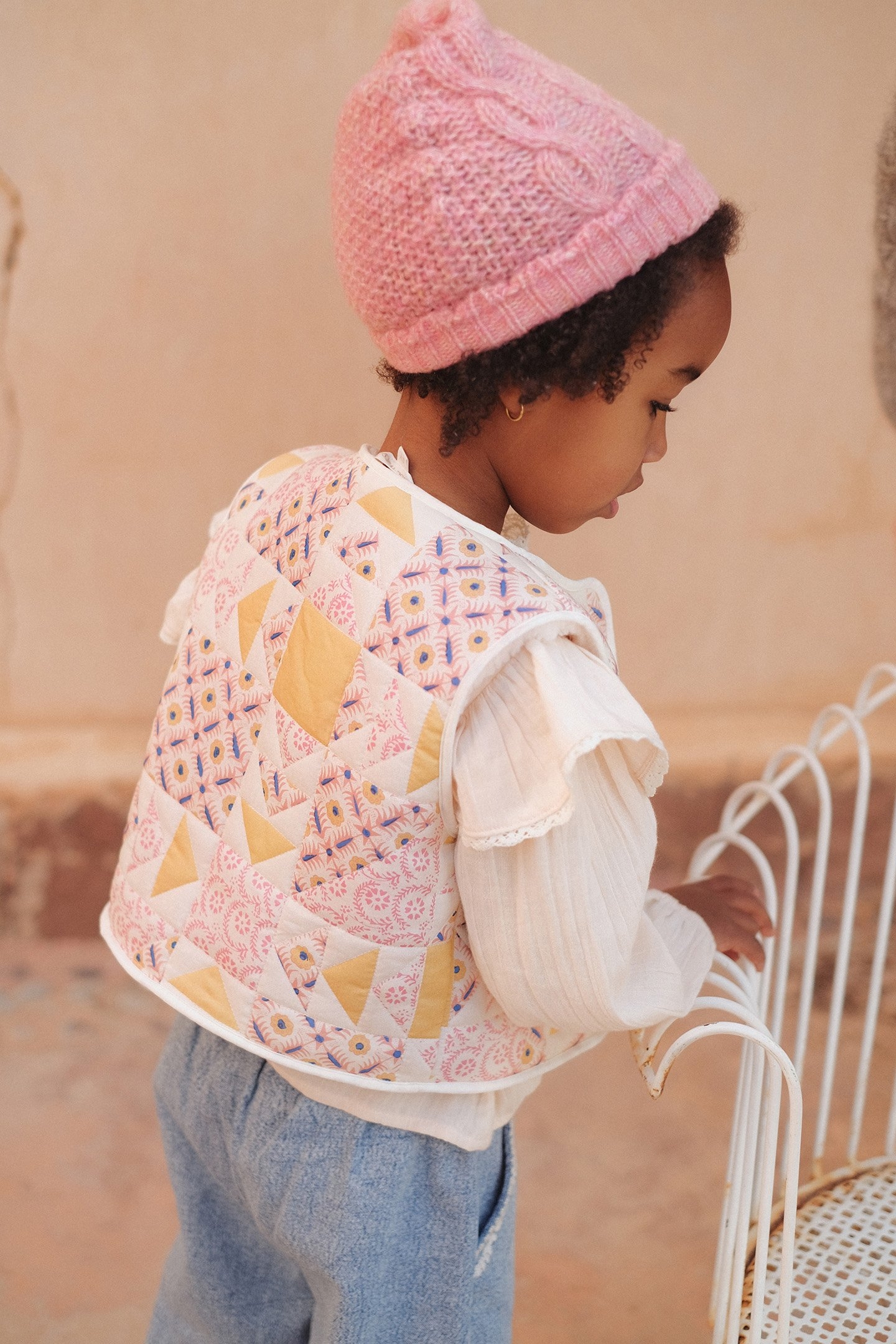 VEST FARAH CREAM PATCHWORK 5