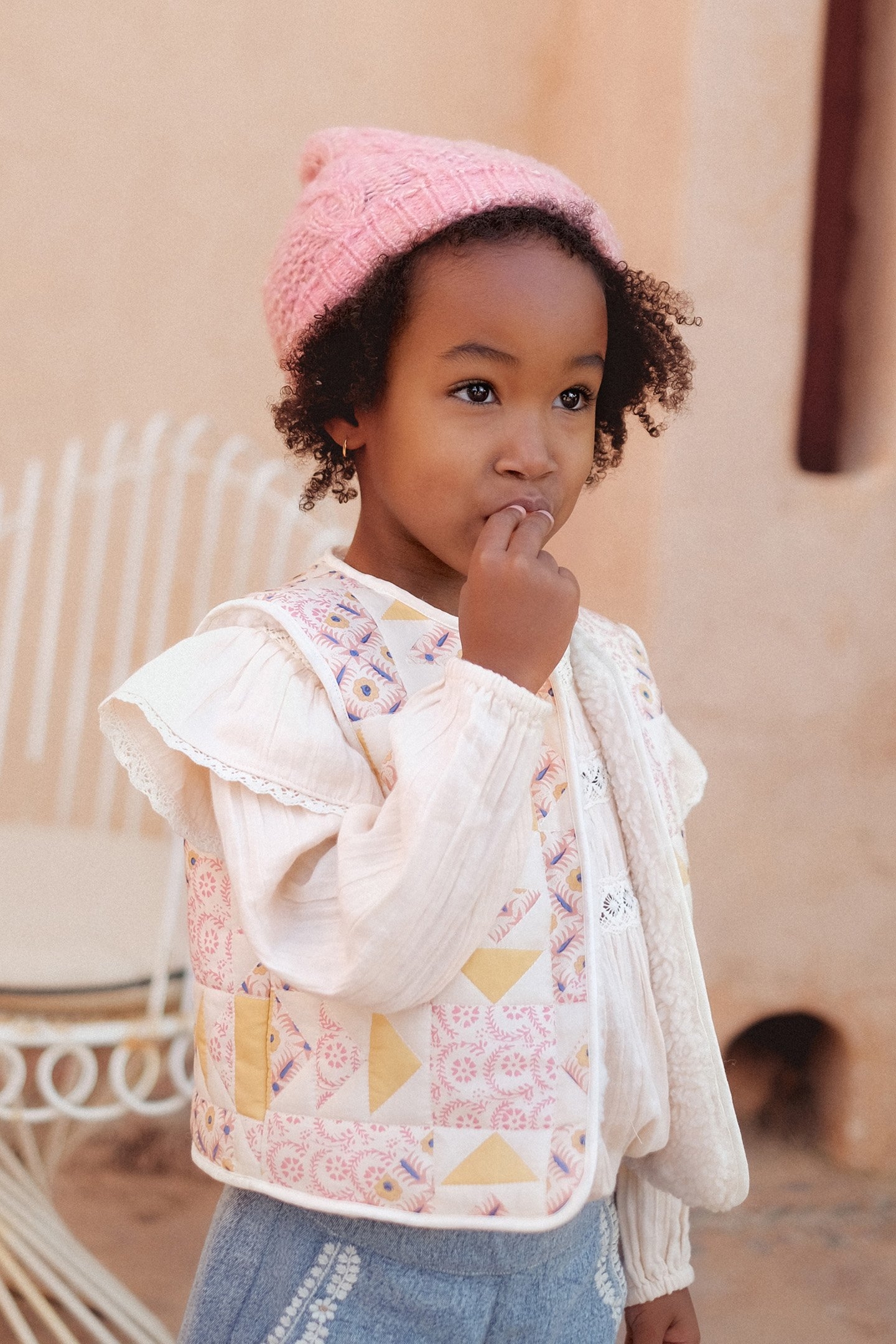 VEST FARAH CREAM PATCHWORK 4