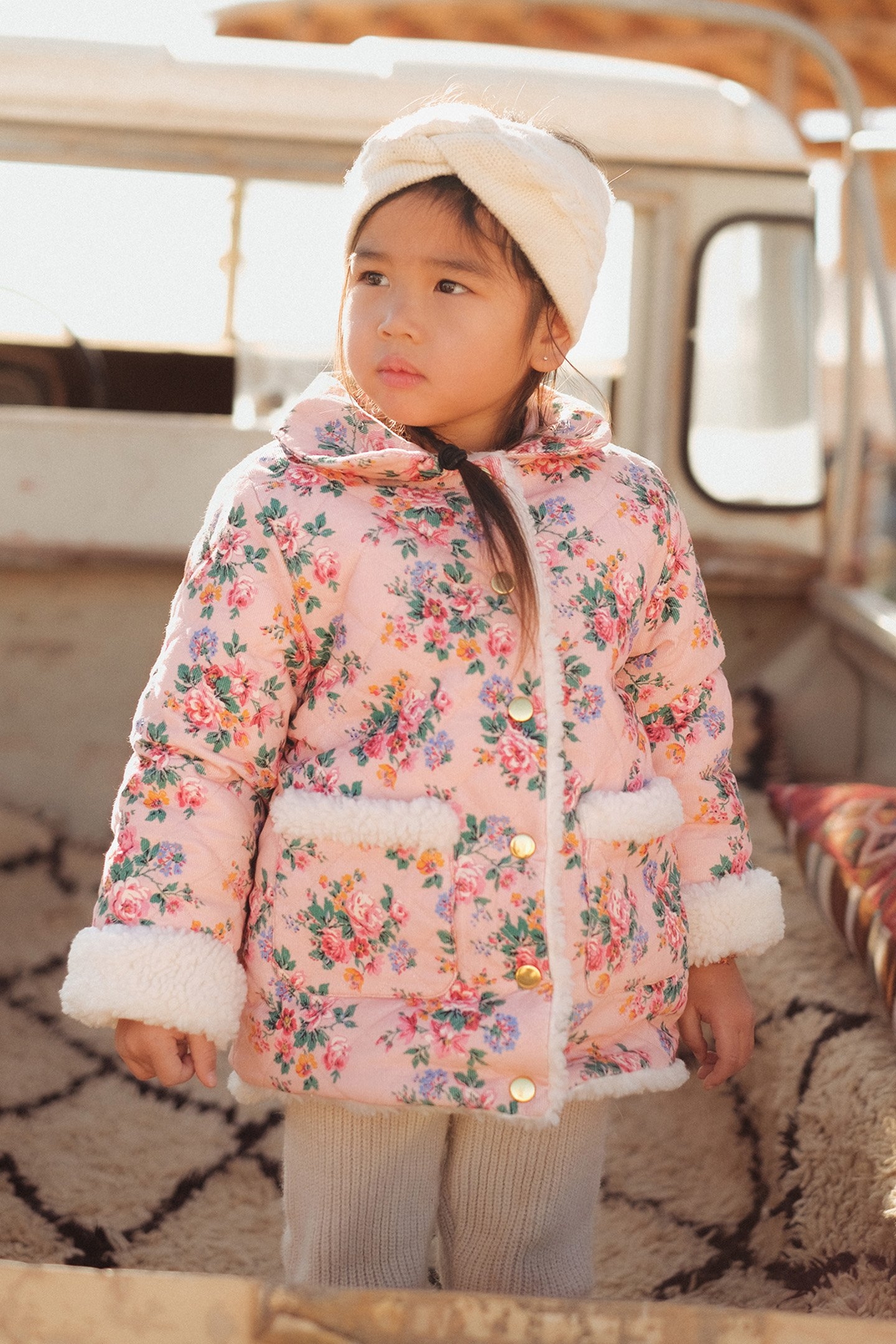 COAT DALILA PINK SEYLAN FLOWERS 1