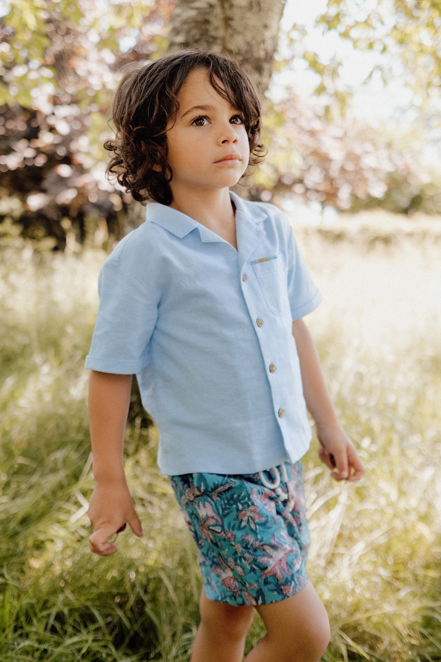 SHORTS ALIKI TEAL GARDEN OF EDEN 5