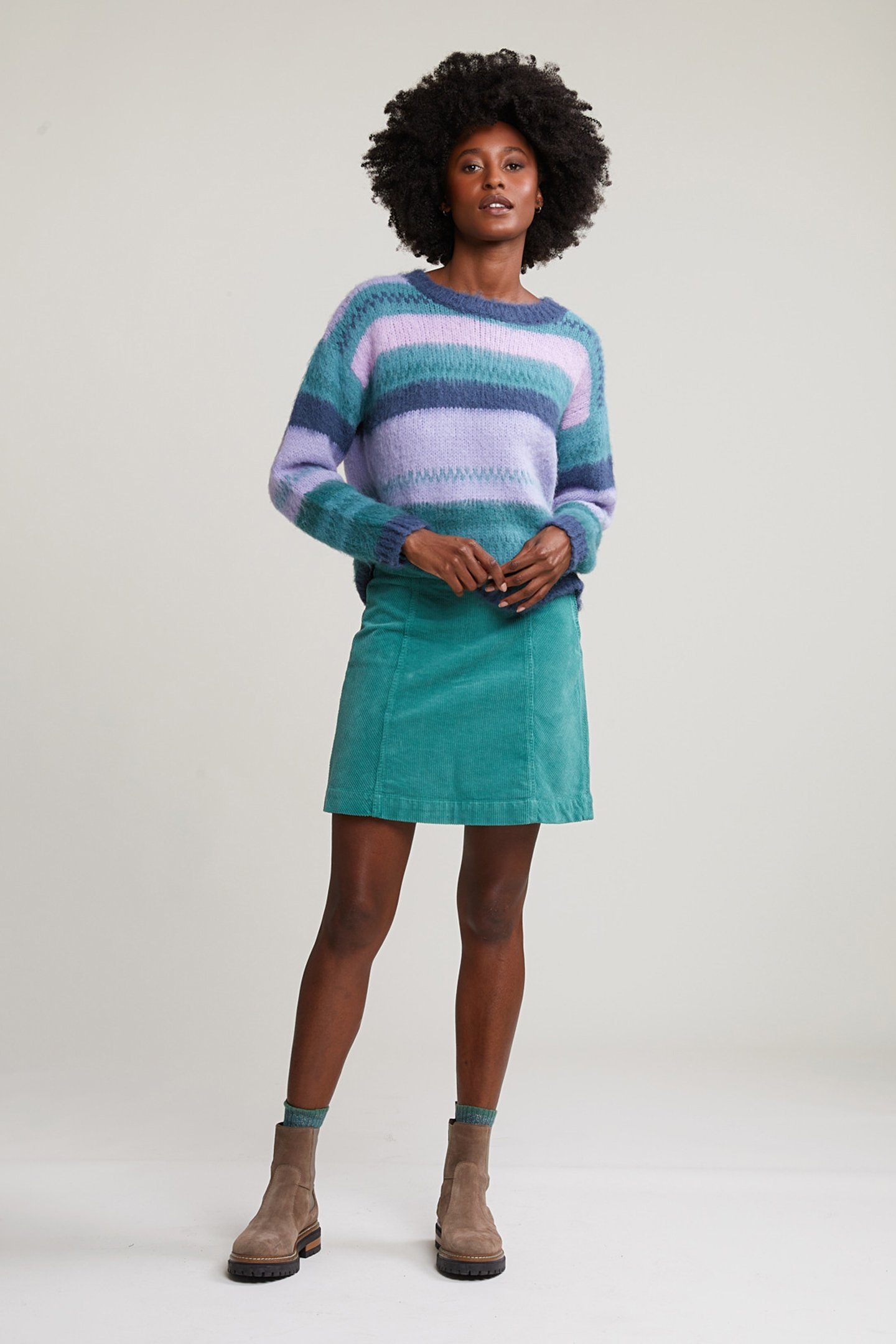 LAKE GREEN CORDUROY SHORT SKIRT 3