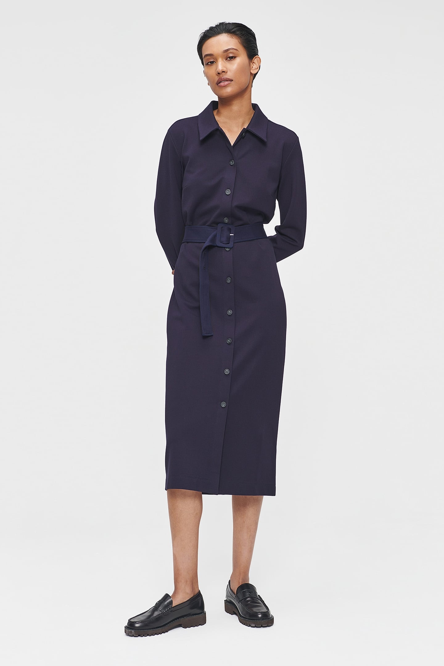 SHIRT DRESS INK BLUE 1