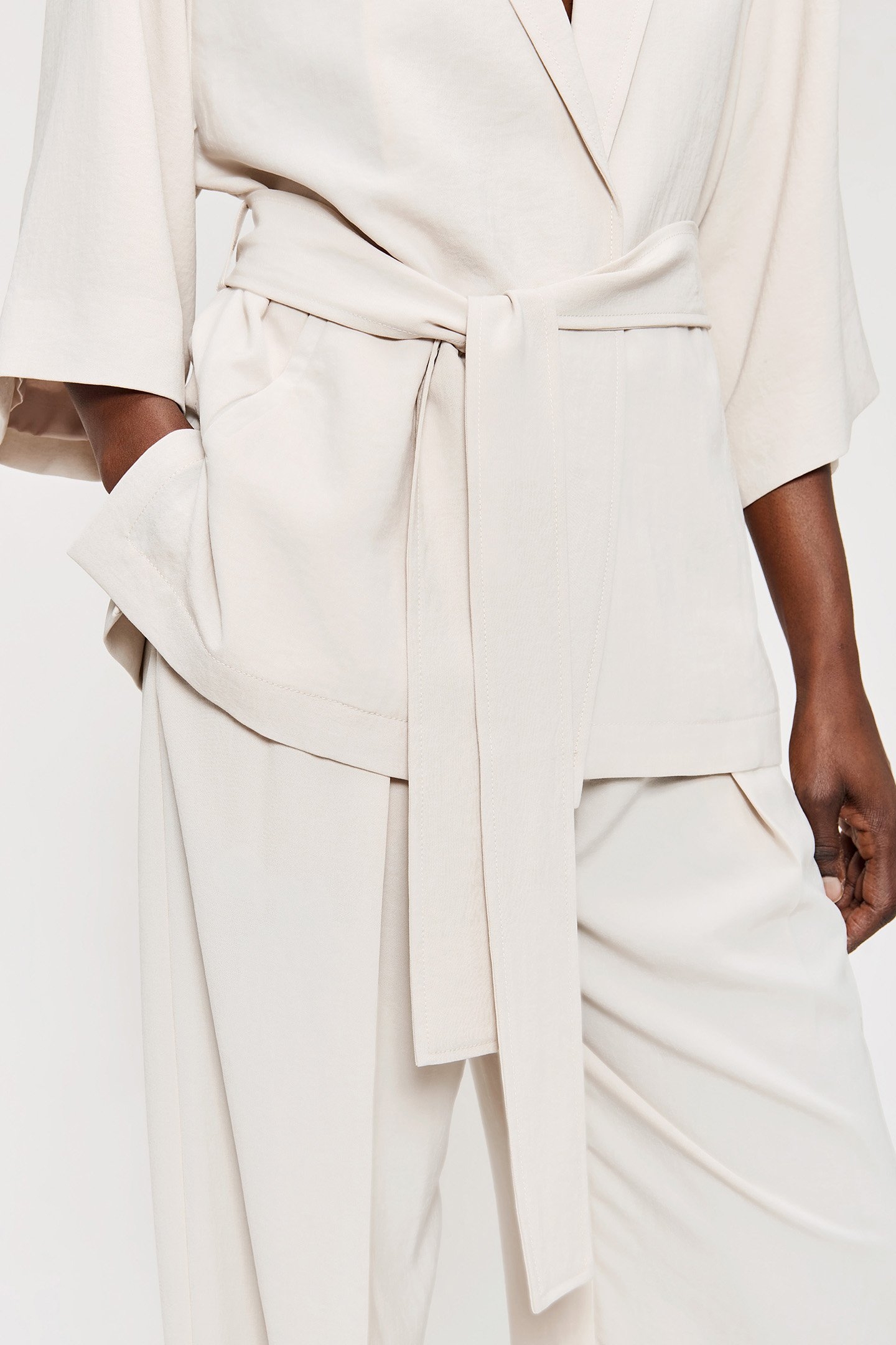 JAP CREPE KIMONO JACKET CHALK 5