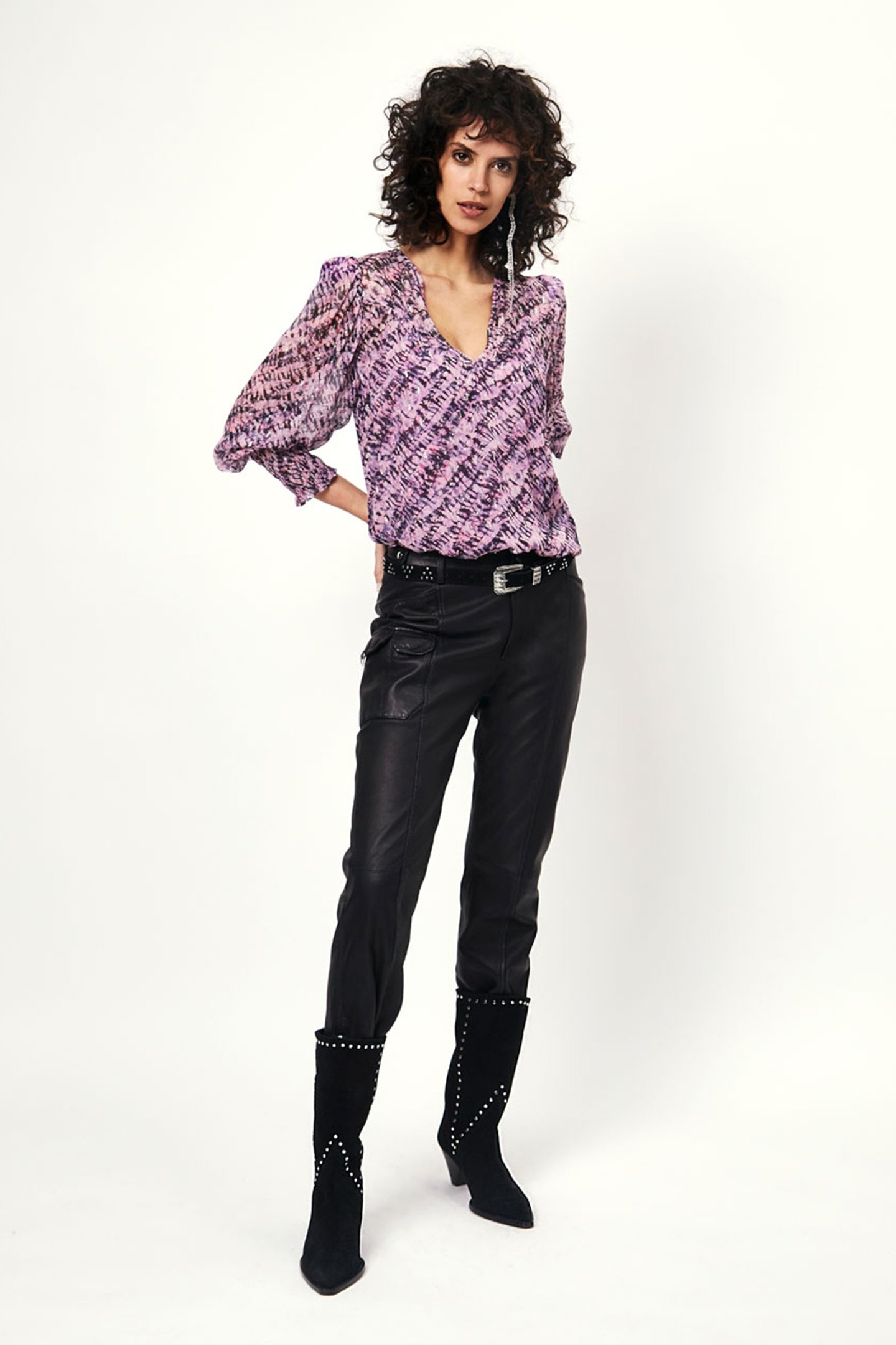 KUNO LEATHER JOGGER PANTS RAVEN 4