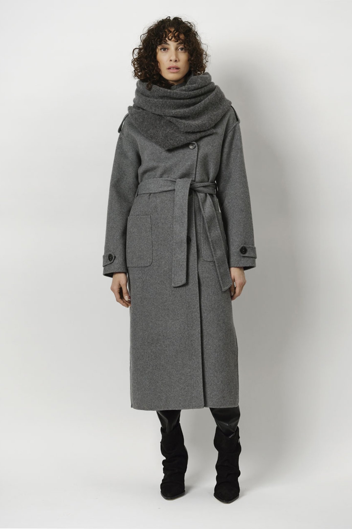 BOSA WOOL BLEND TRENCHCOAT GREY MIST 3