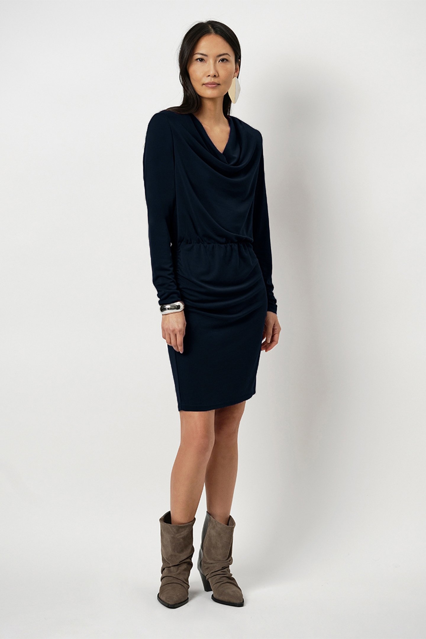 ORION JERSEY MINI DRESS NAVY INK 1