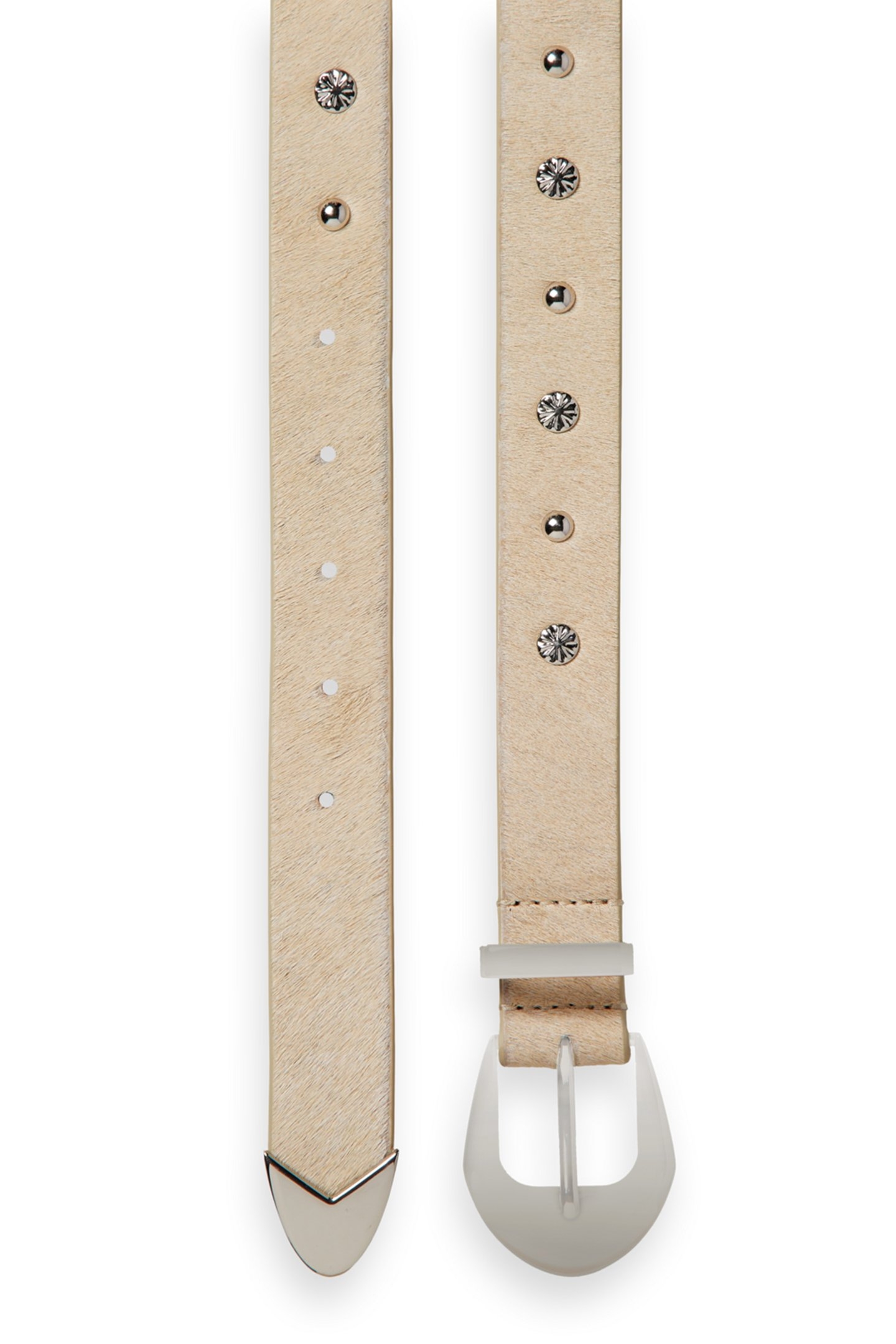 STUDDED BELT ECRU 4