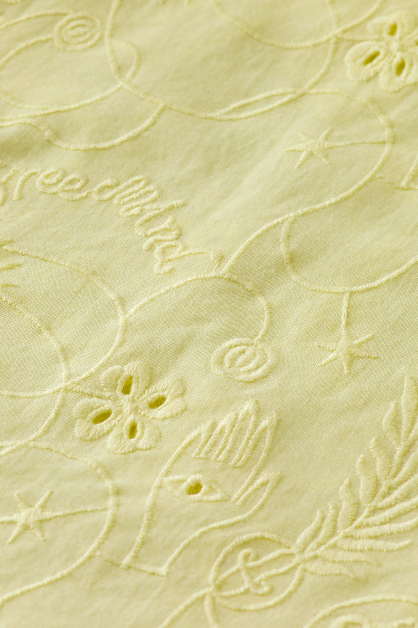 MIDI DRESS WITH BRODERIE ANGLAISE LEMON YELLOW 3