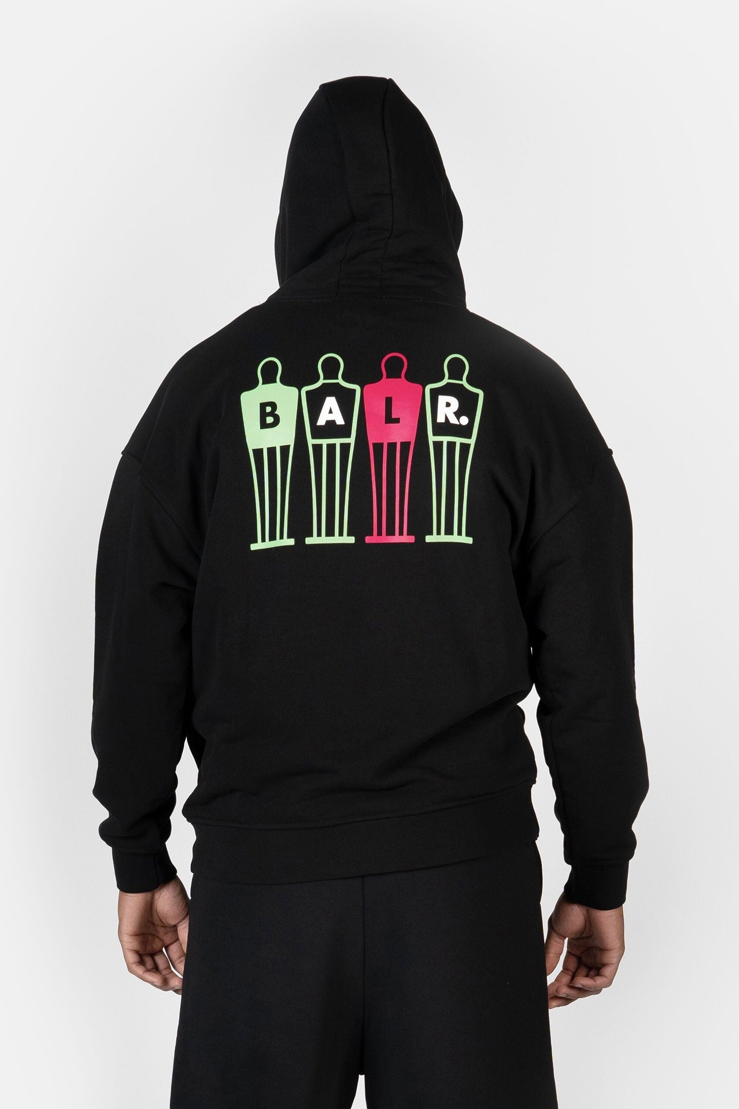 THE WALL BOX FIT HOODIE JET BLACK 2