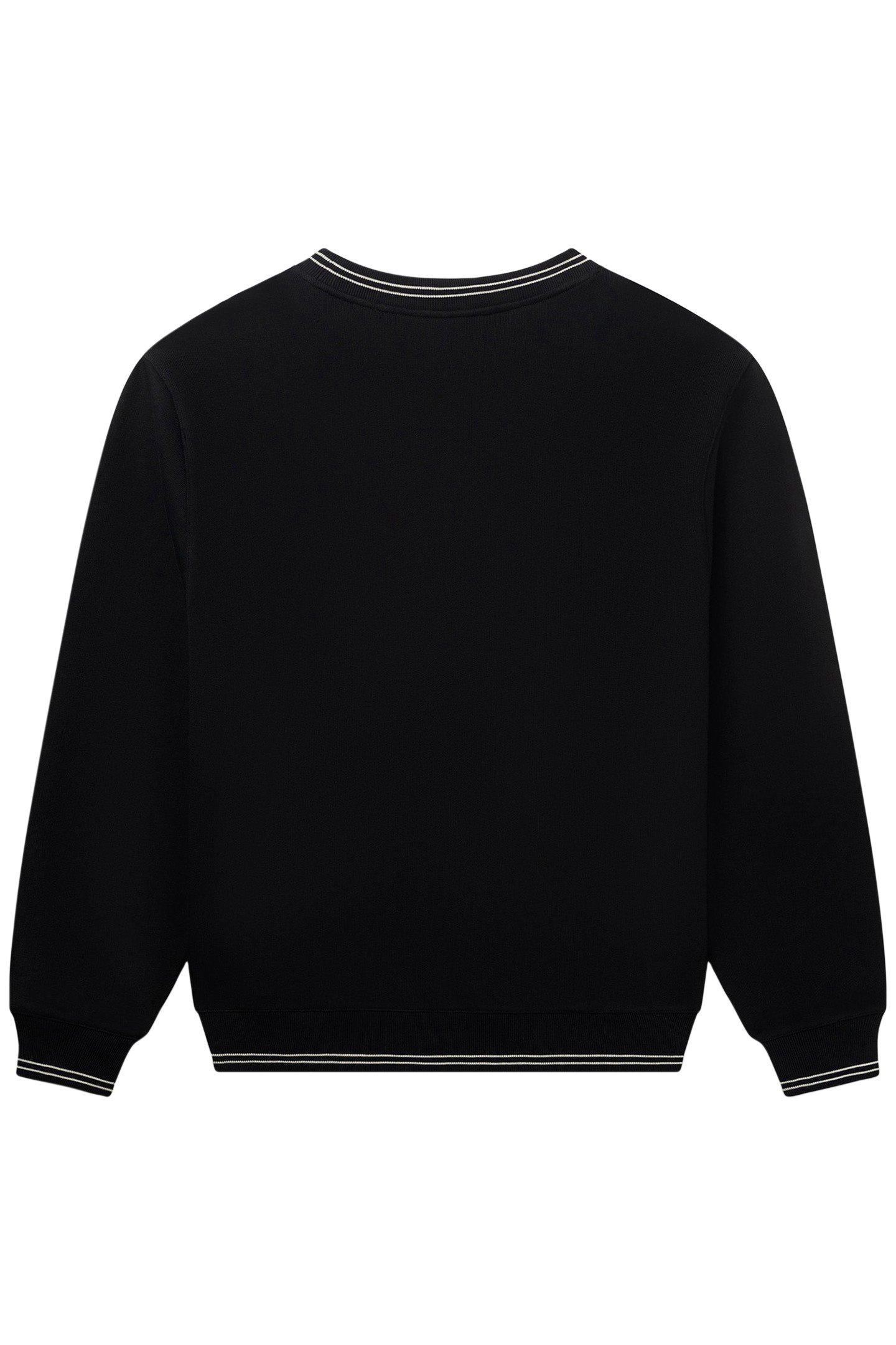 TAPE STRIPED CREWNECK JET BLACK 5