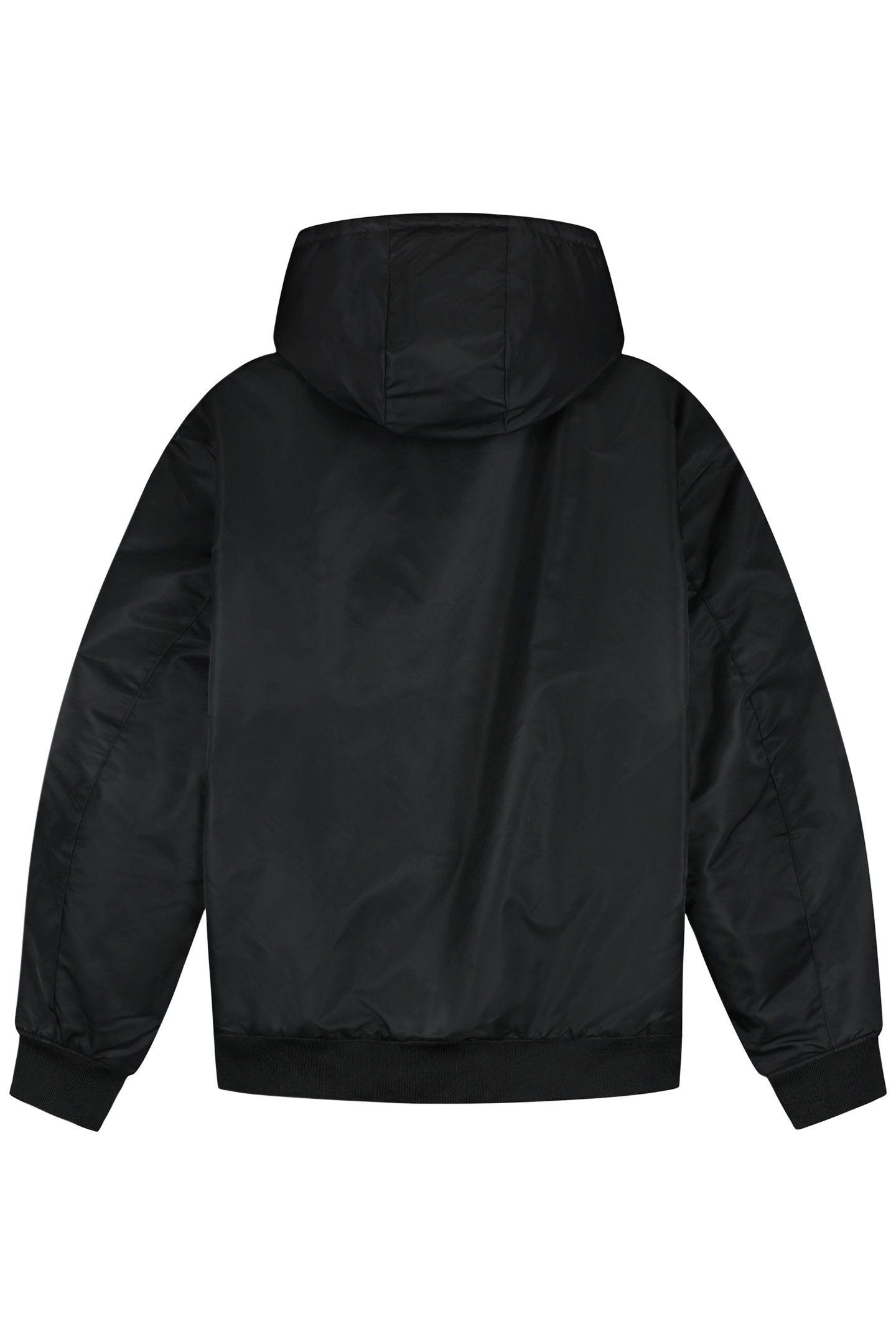 HEX BADGE HOODED BOMBER JACKET JET BLACK 5