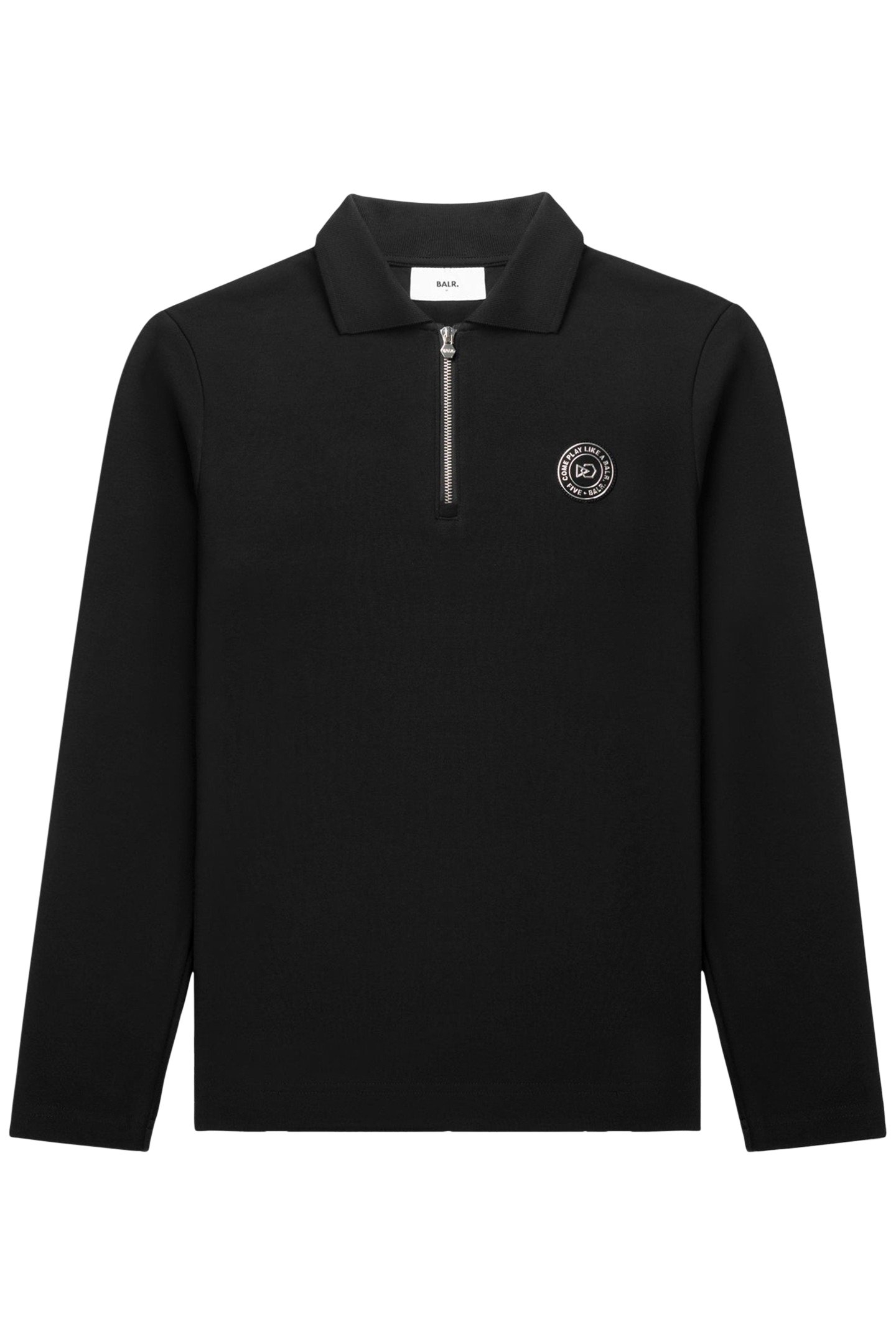 BALR. X FIVE LONGSLEEVE POLO JET BLACK 1