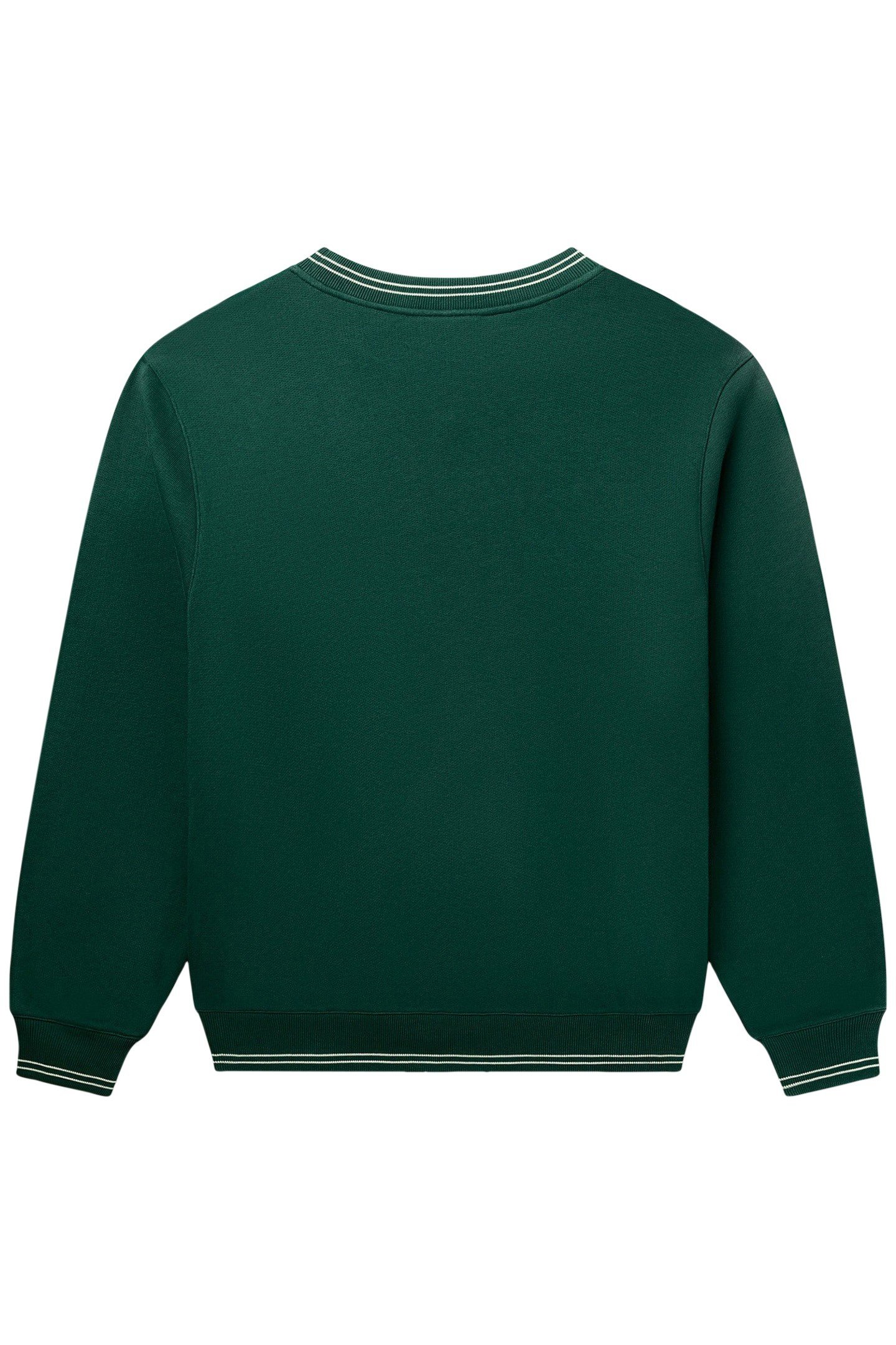 TAPE STRIPED CREWNECK BOTANICAL GREEN 5