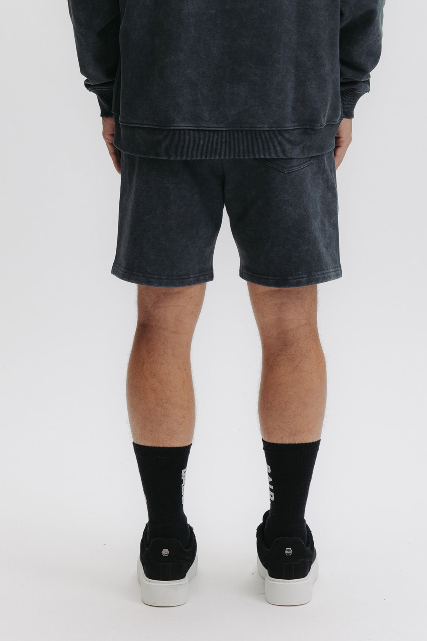 URBAN WASHED SWEAT SHORTS VOLCANIC GREY 2