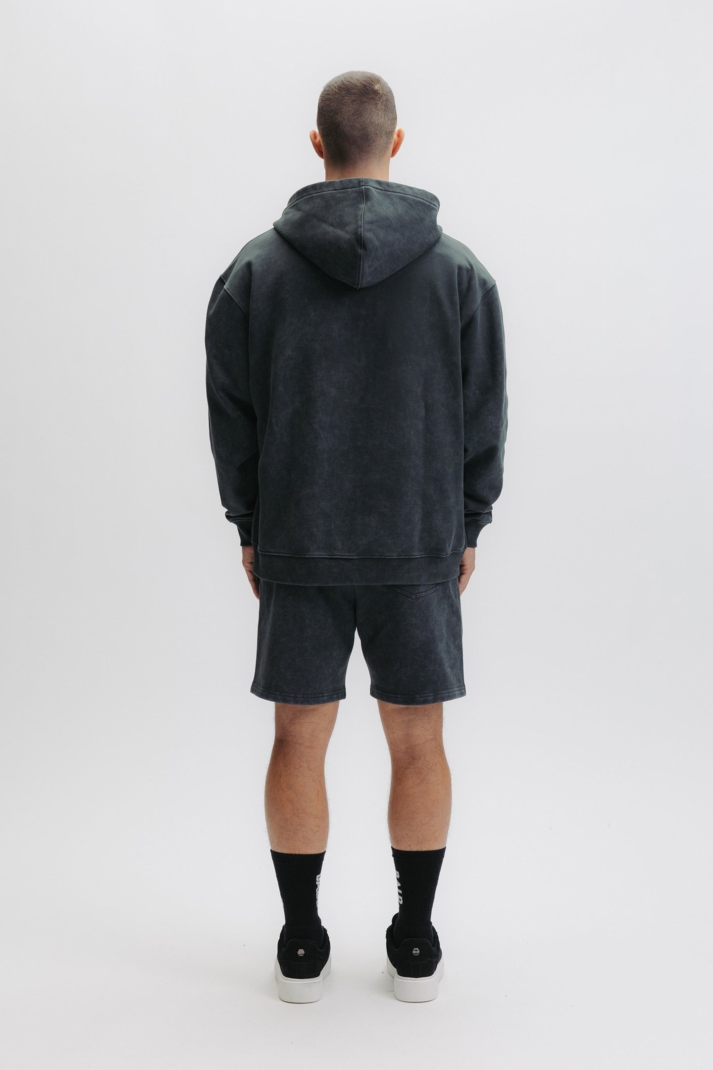 URBAN WASHED ZIP HOODIE VOLCANIC GREY 2