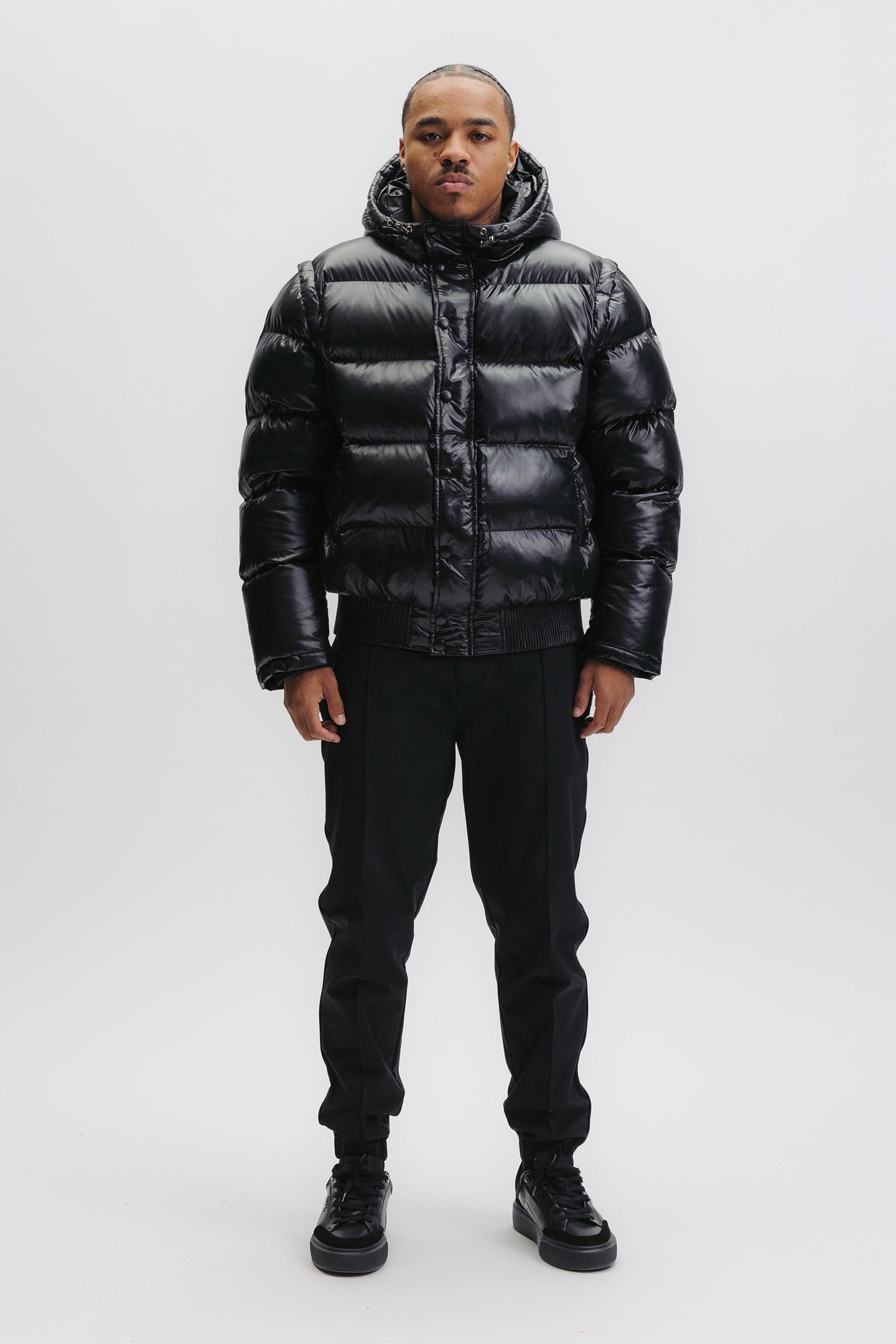 LEO PUFFER JACKET JET BLACK 1