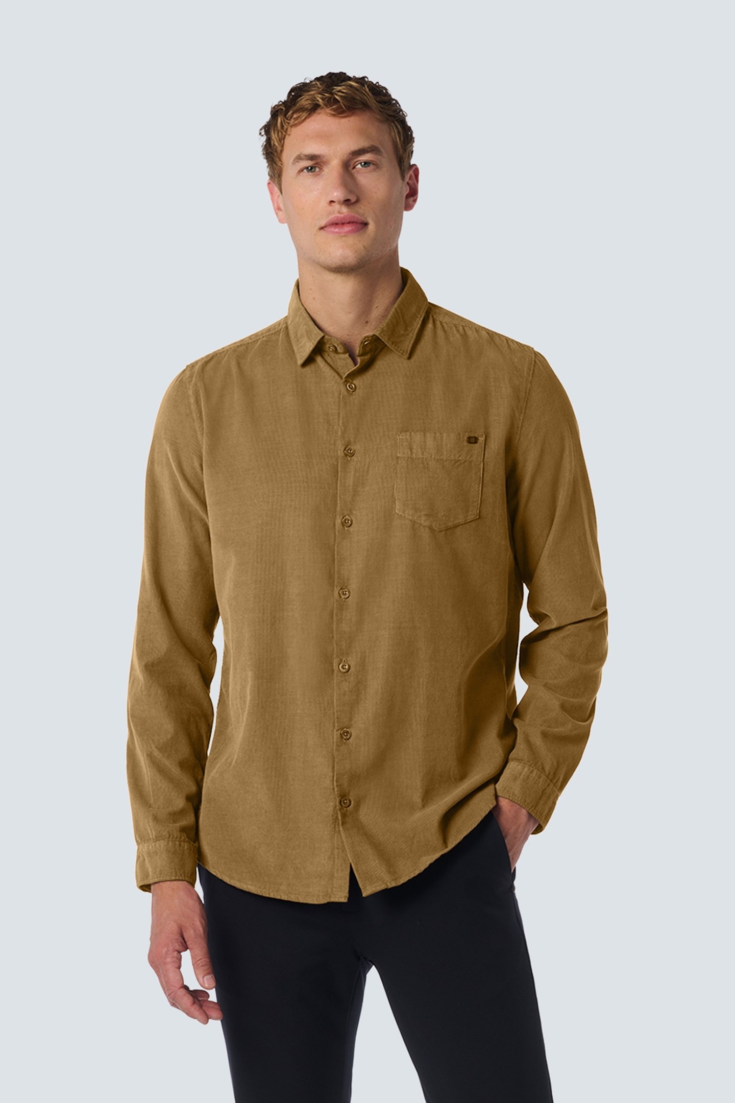 SHIRT CORDUROY SOLID KHAKI 1