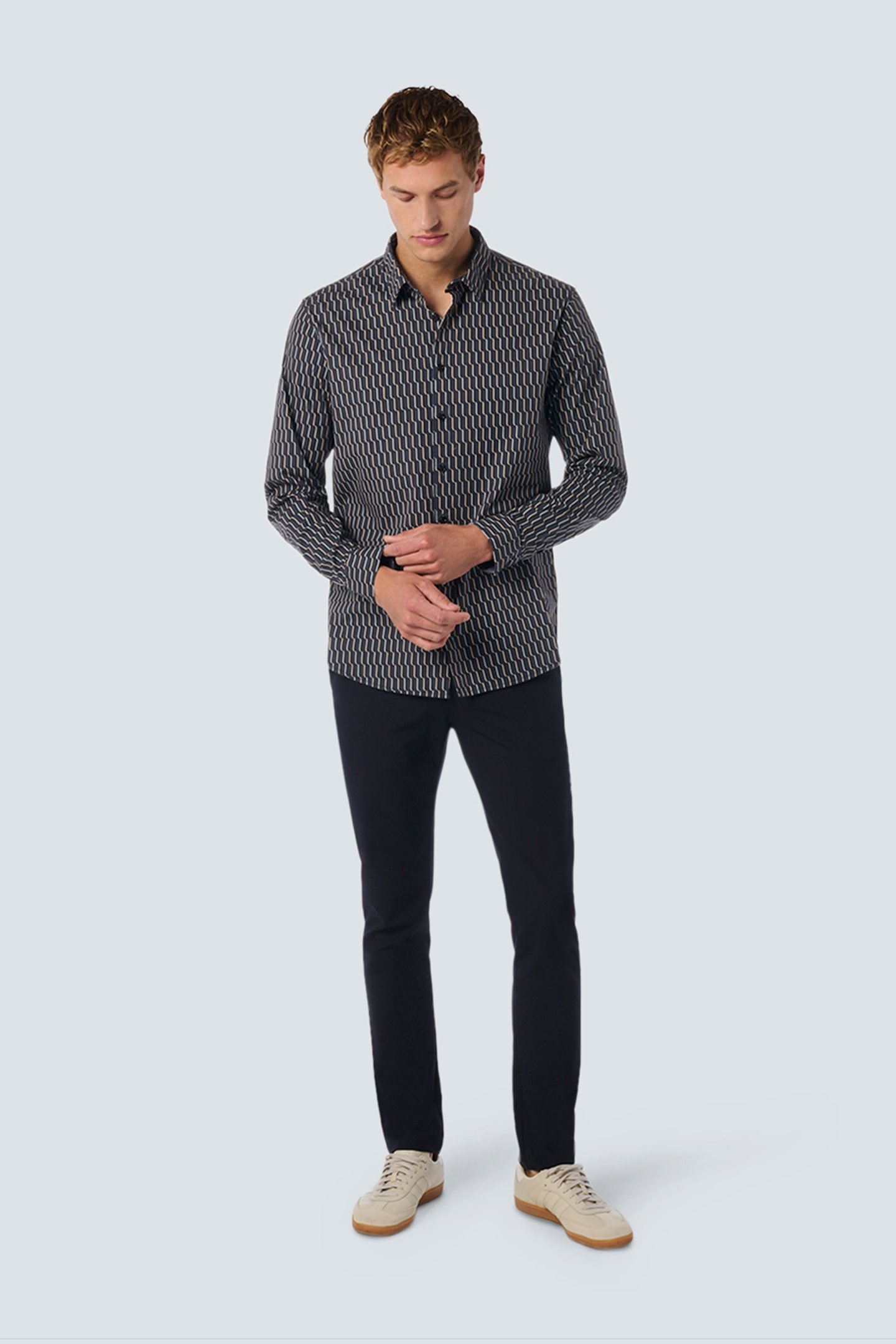 SHIRT STRETCH ALLOVER PRINTED BLACK 3