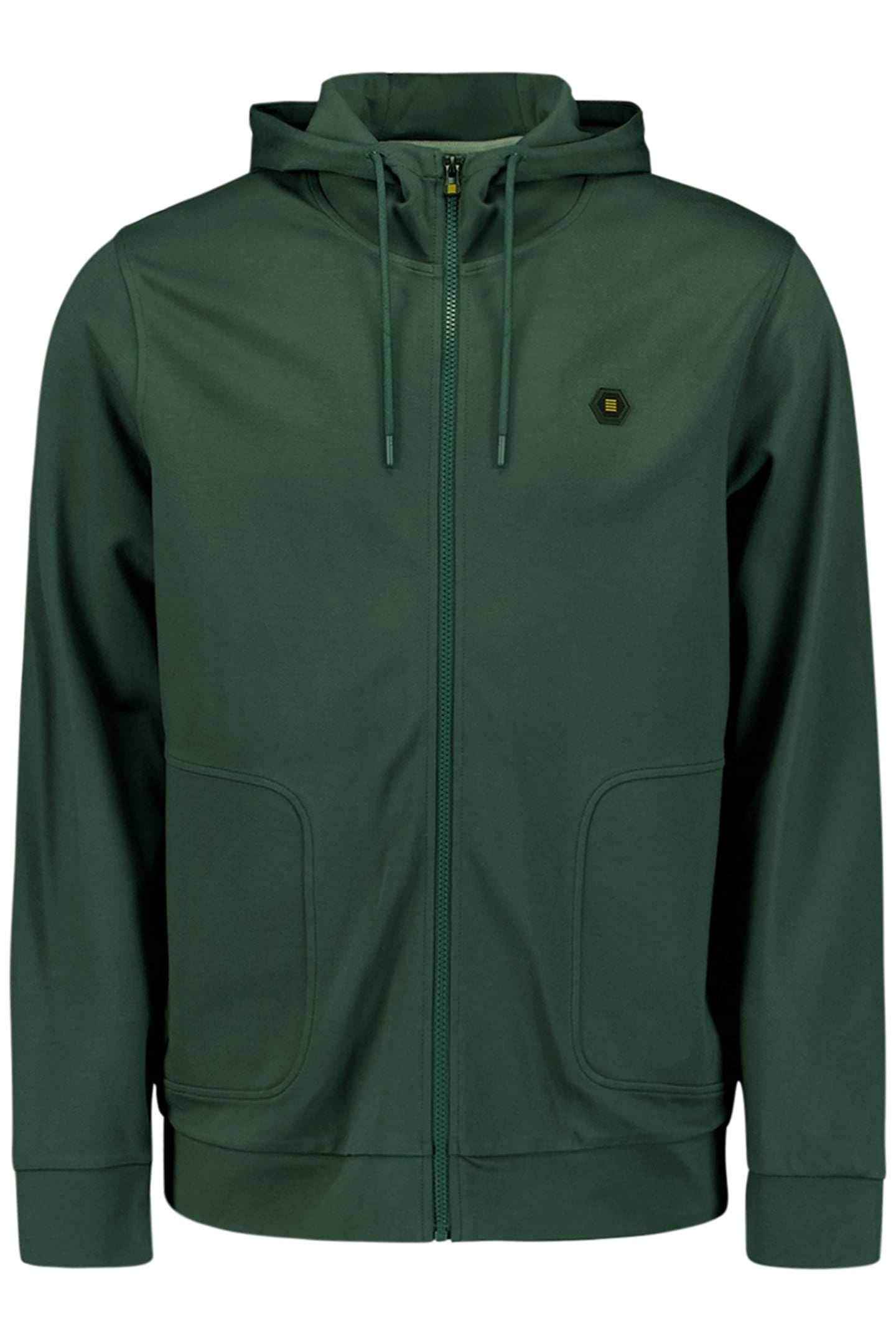SWEATER FULL ZIPPER HOODED DARK GREEN 4