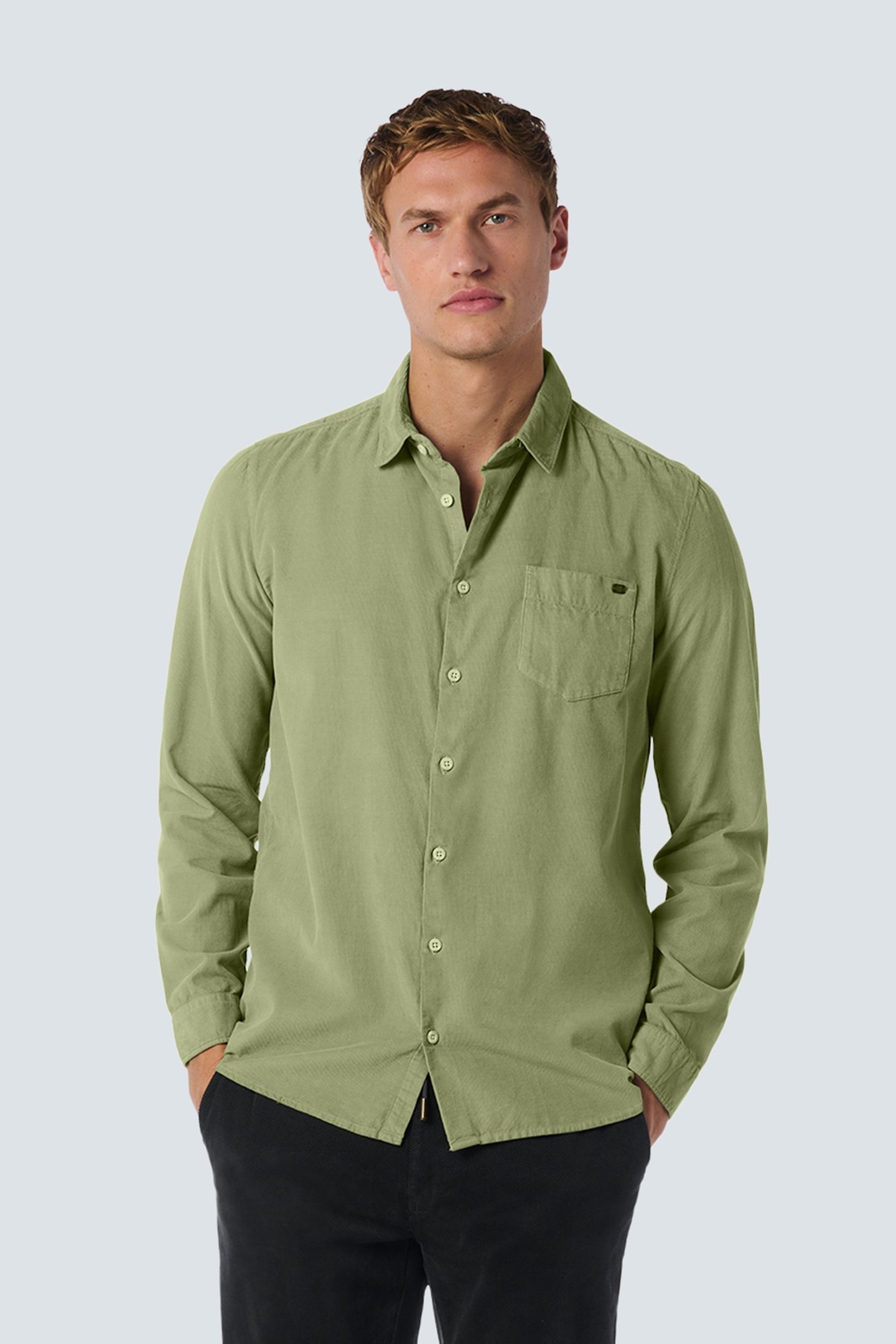 SHIRT CORDUROY SOLID SMOKE 1