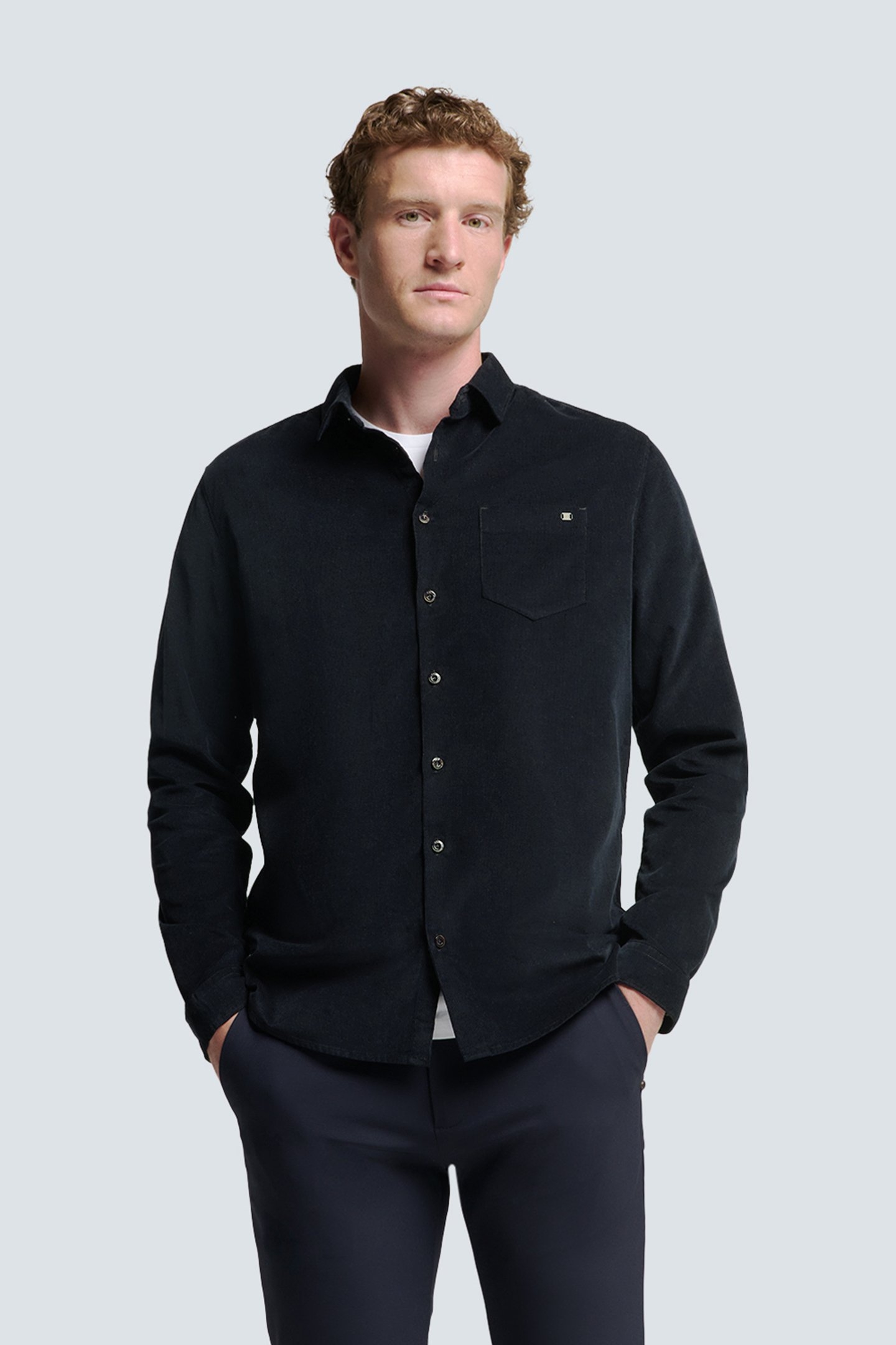 SHIRT CORDUROY SOLID NIGHT 1