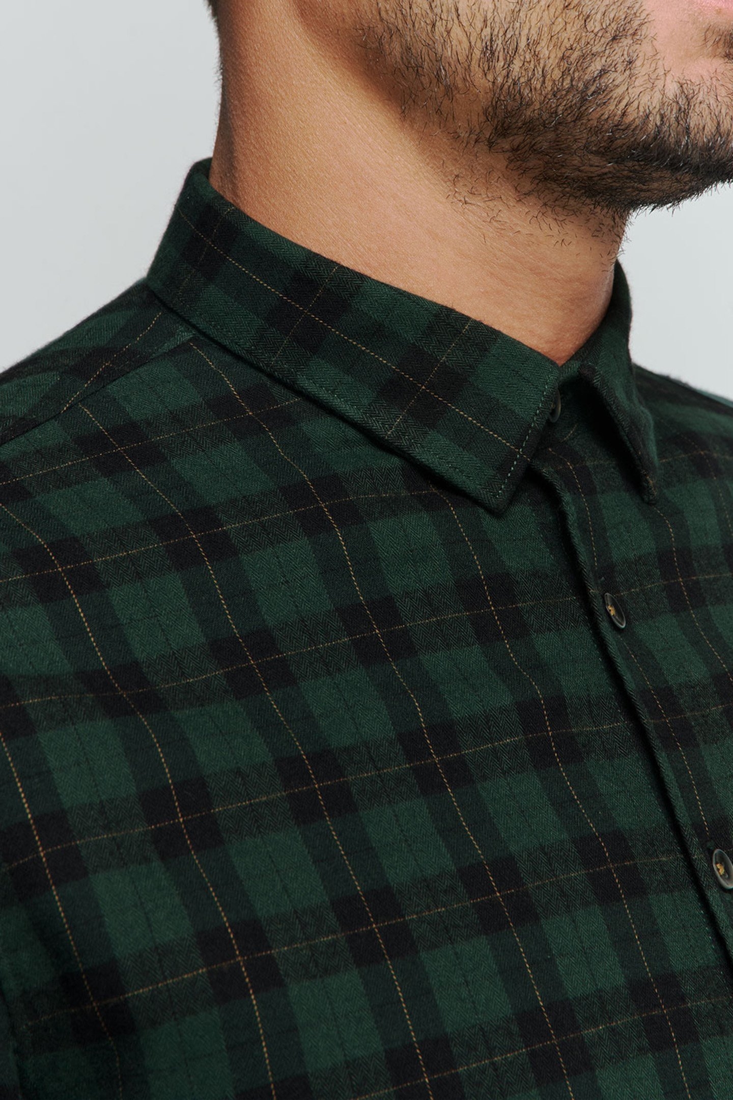 SHIRT CHECK DARK GREEN 6