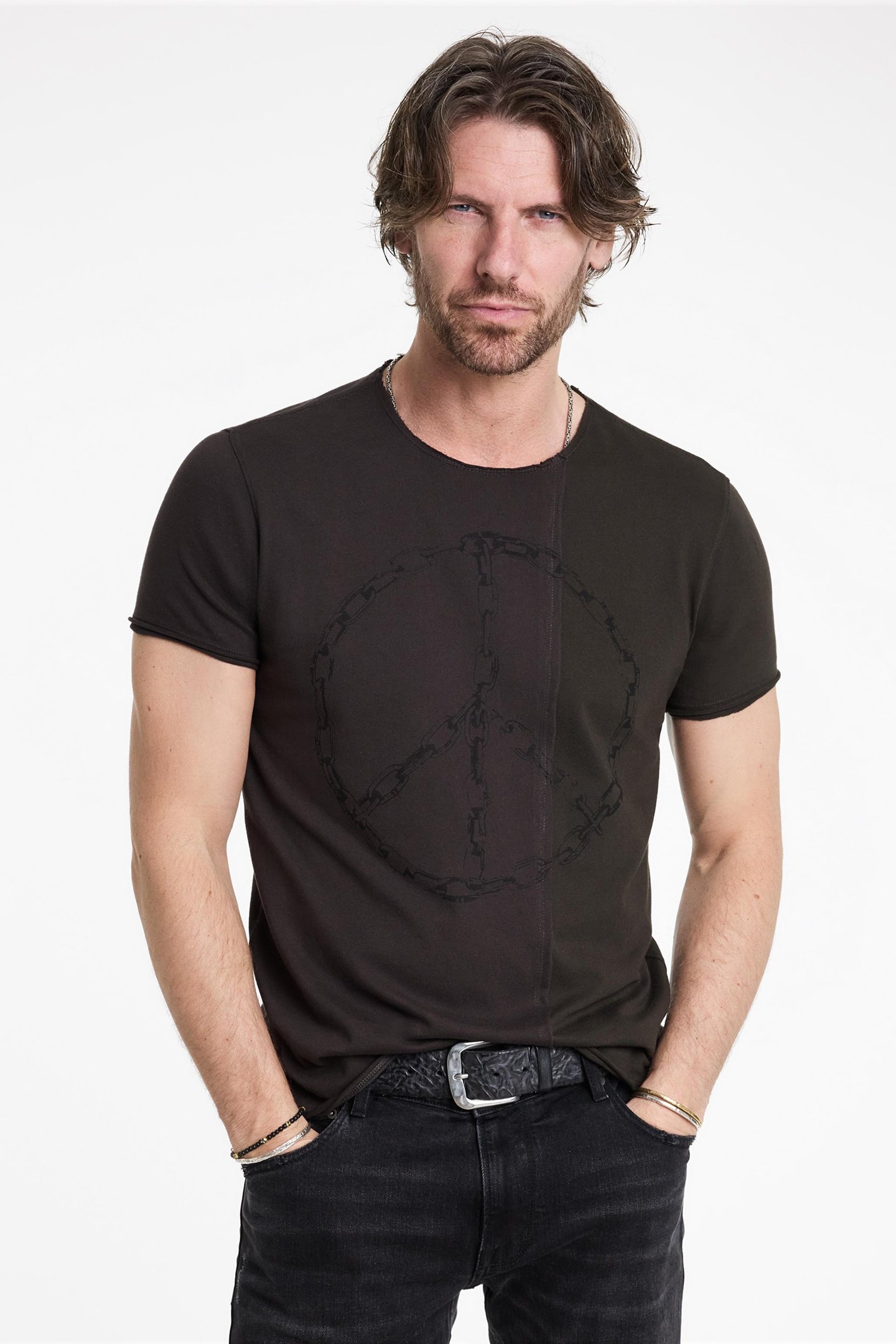 SS RAW EDGE 2 PANEL - CHAIN PEACE CHARCOAL 1