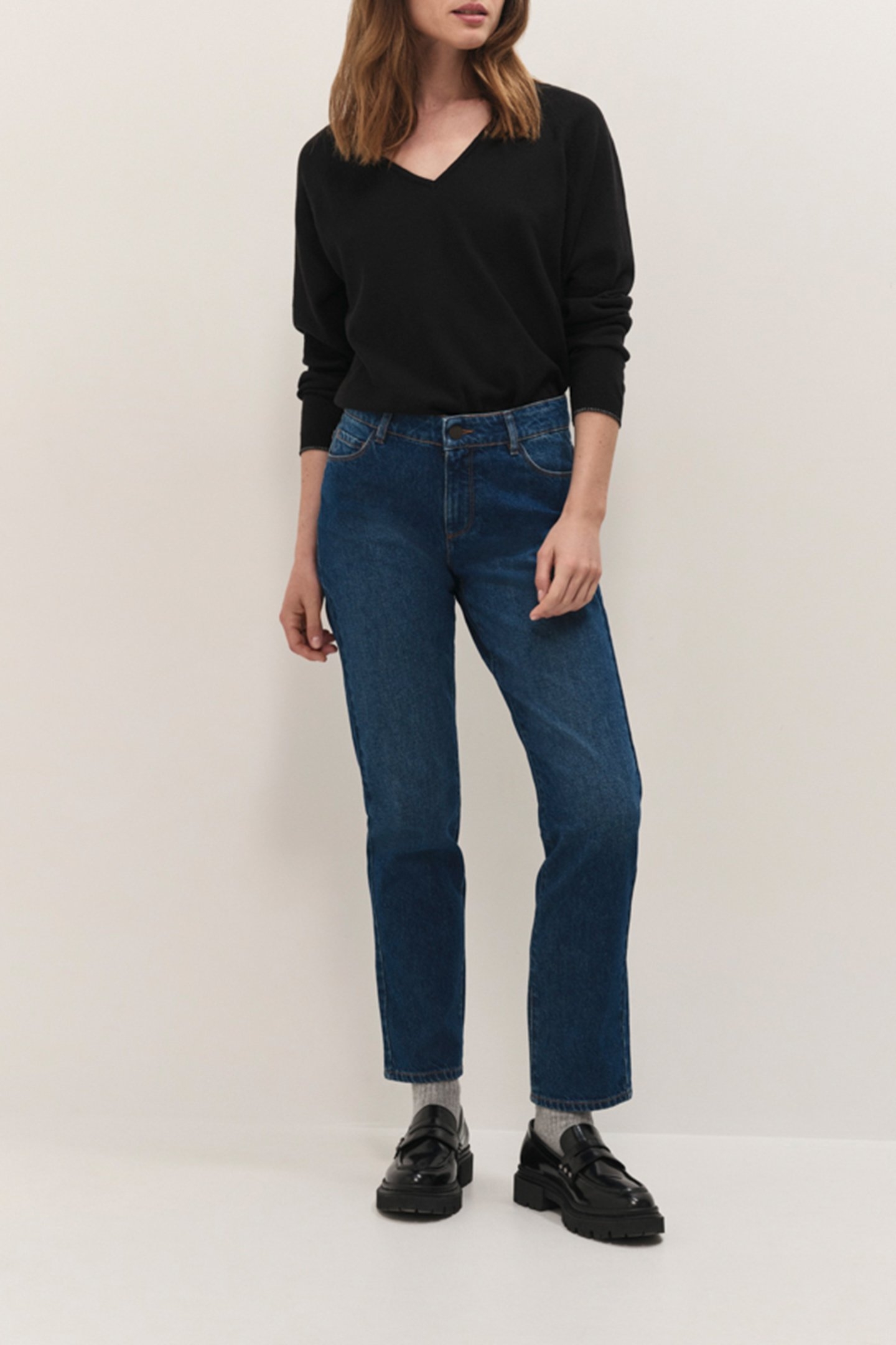 TOWSVILLE - BLACK FANCY KNIT SWEATER WITH LUREX INTARSIA DAN 1